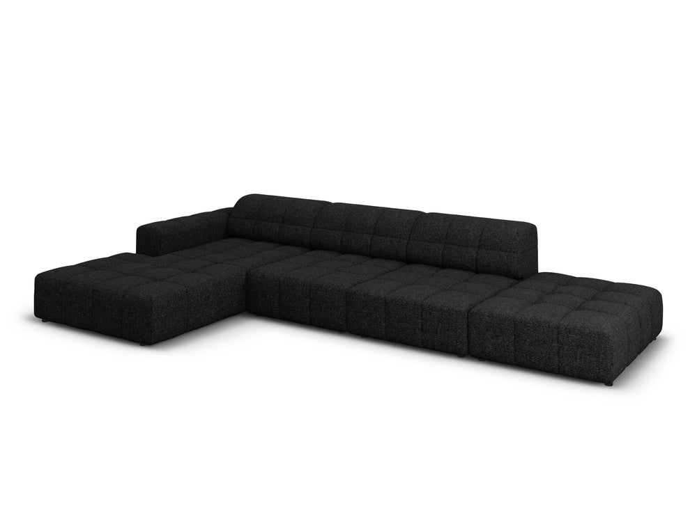 Linkseecke 5-Personen Chicago Black Szenil