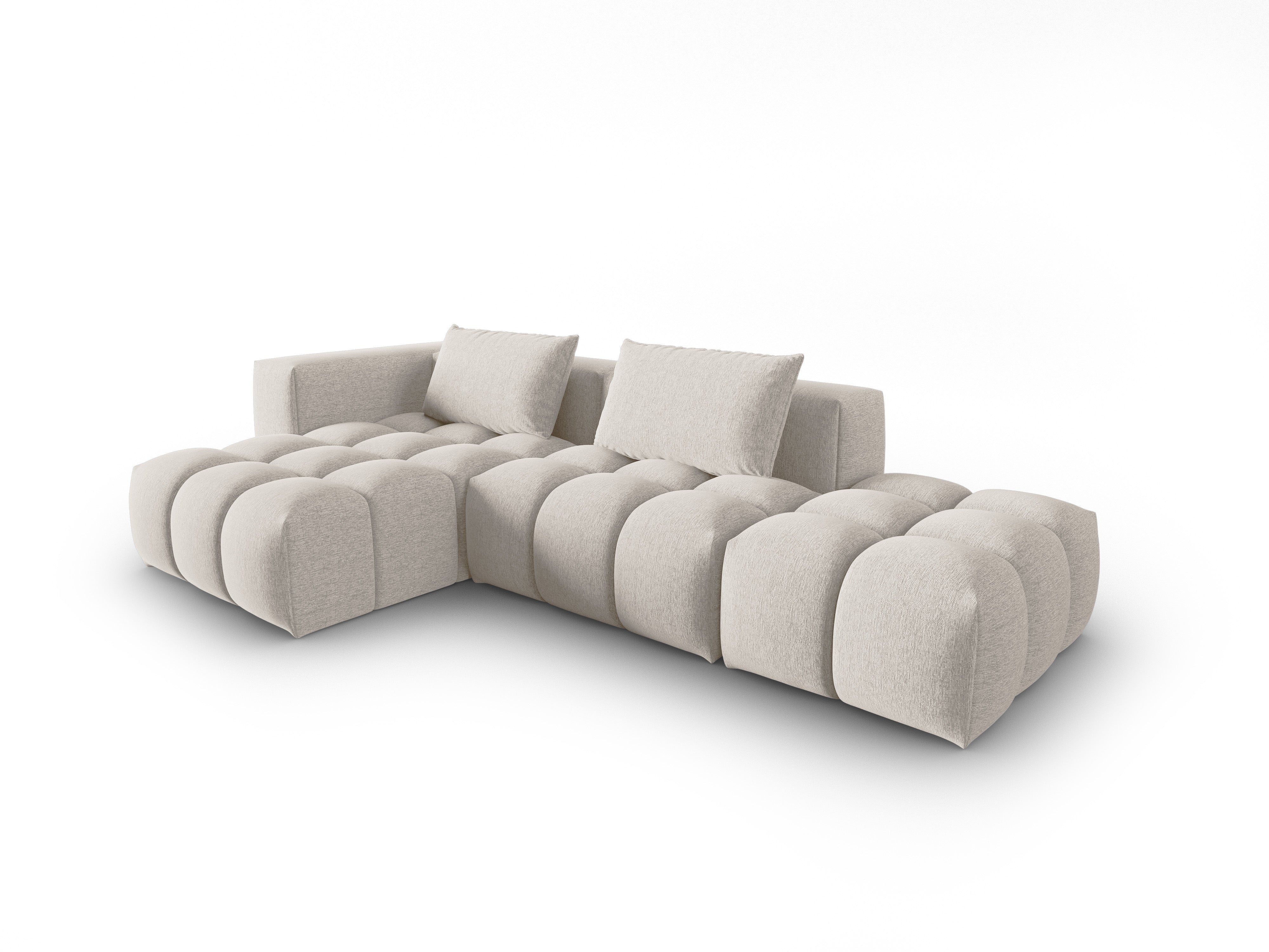VERONA open left-facing 4-seater corner sofa beige