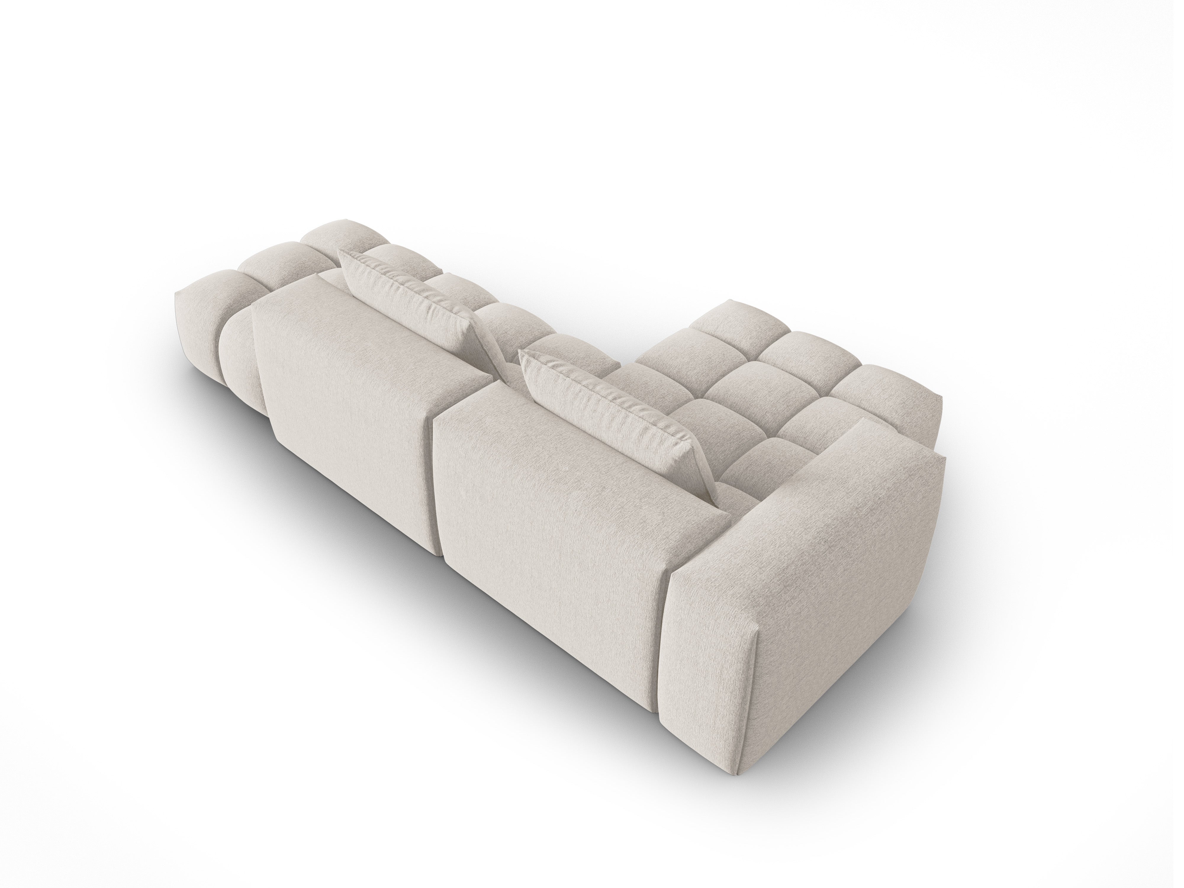 VERONA open left-facing 4-seater corner sofa beige