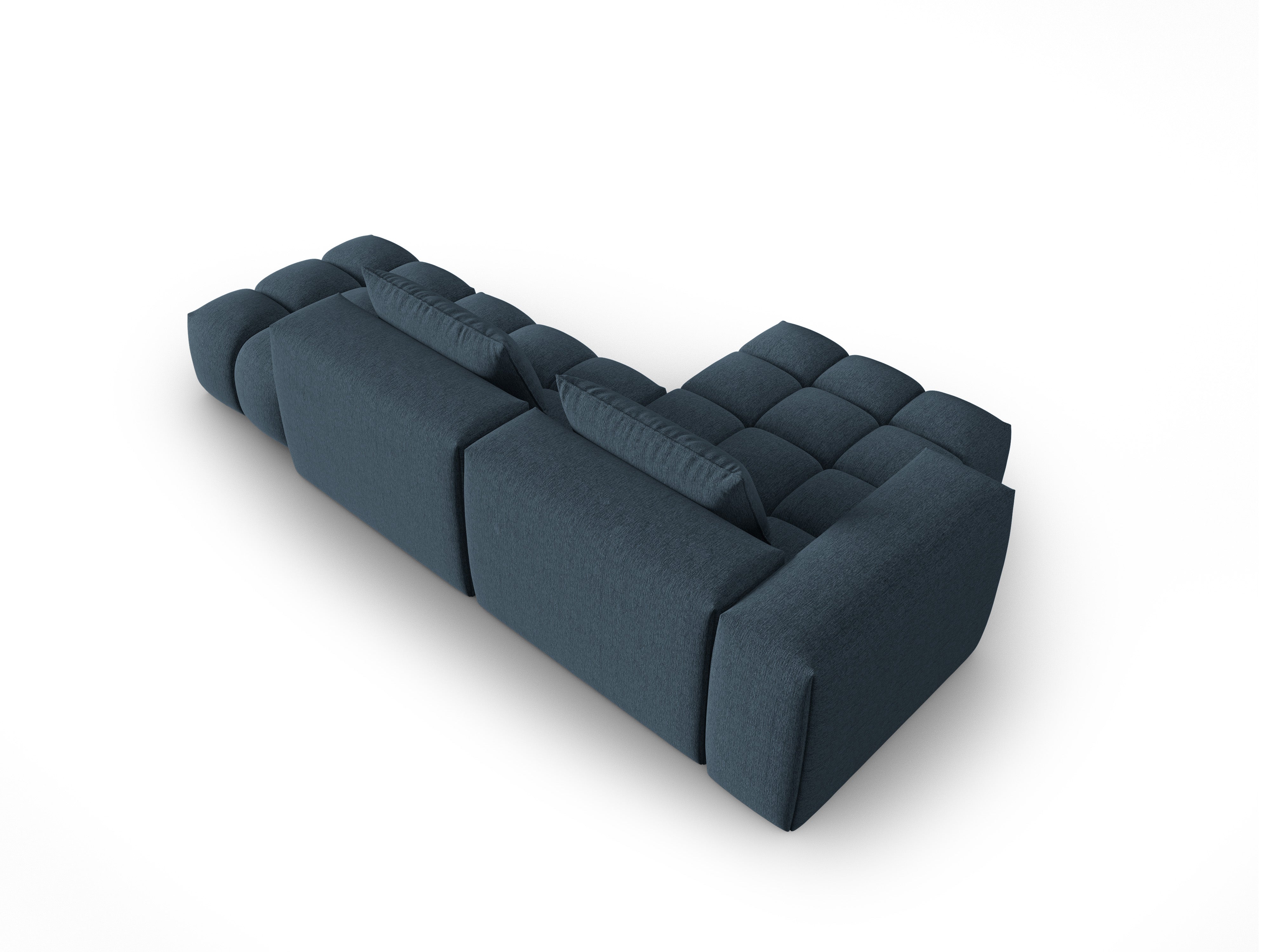 VERONA open left-facing 4-seater corner sofa dark blue