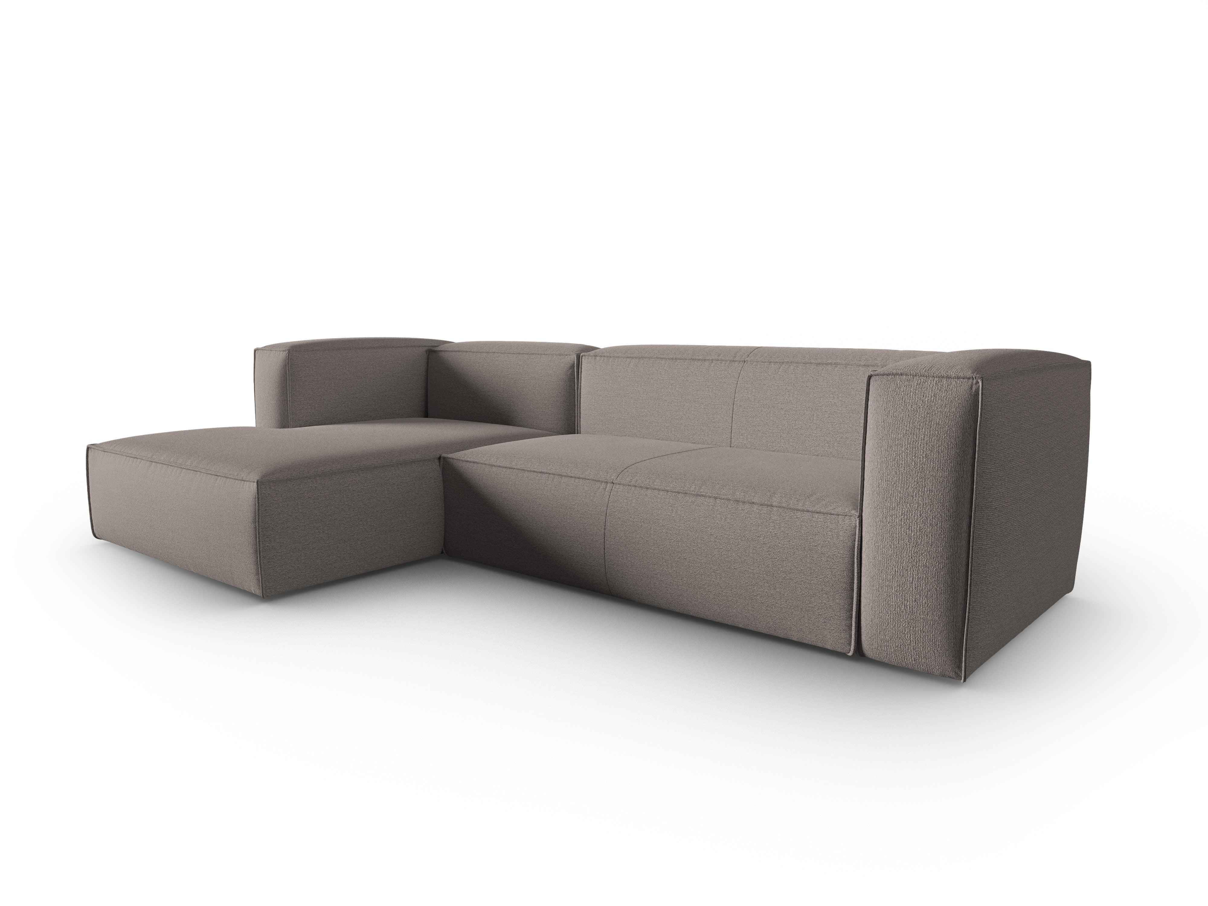 Ecksofa 4-Sitzer links MACKAY Cappuccino Boucle