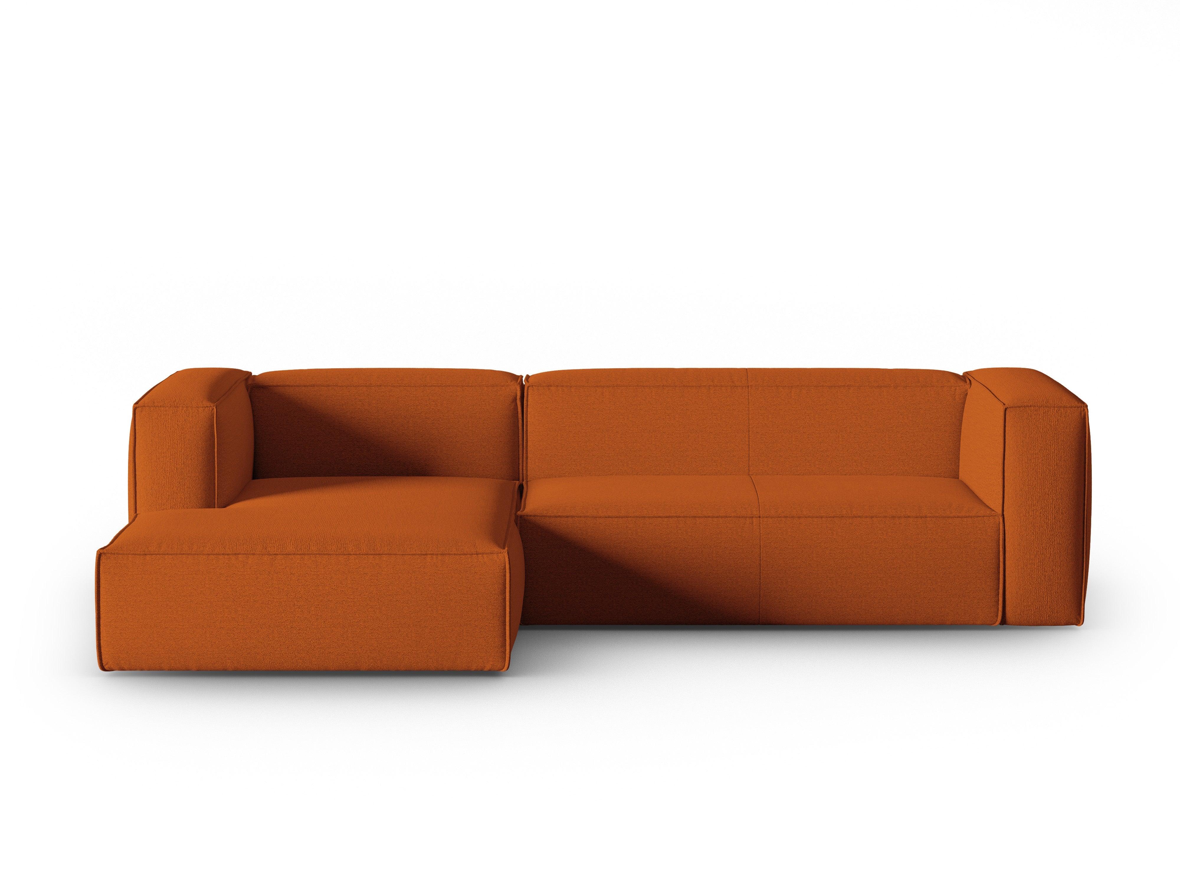 Ecksofa 4-Sitzer links MACKAY Terrakotta Boucle