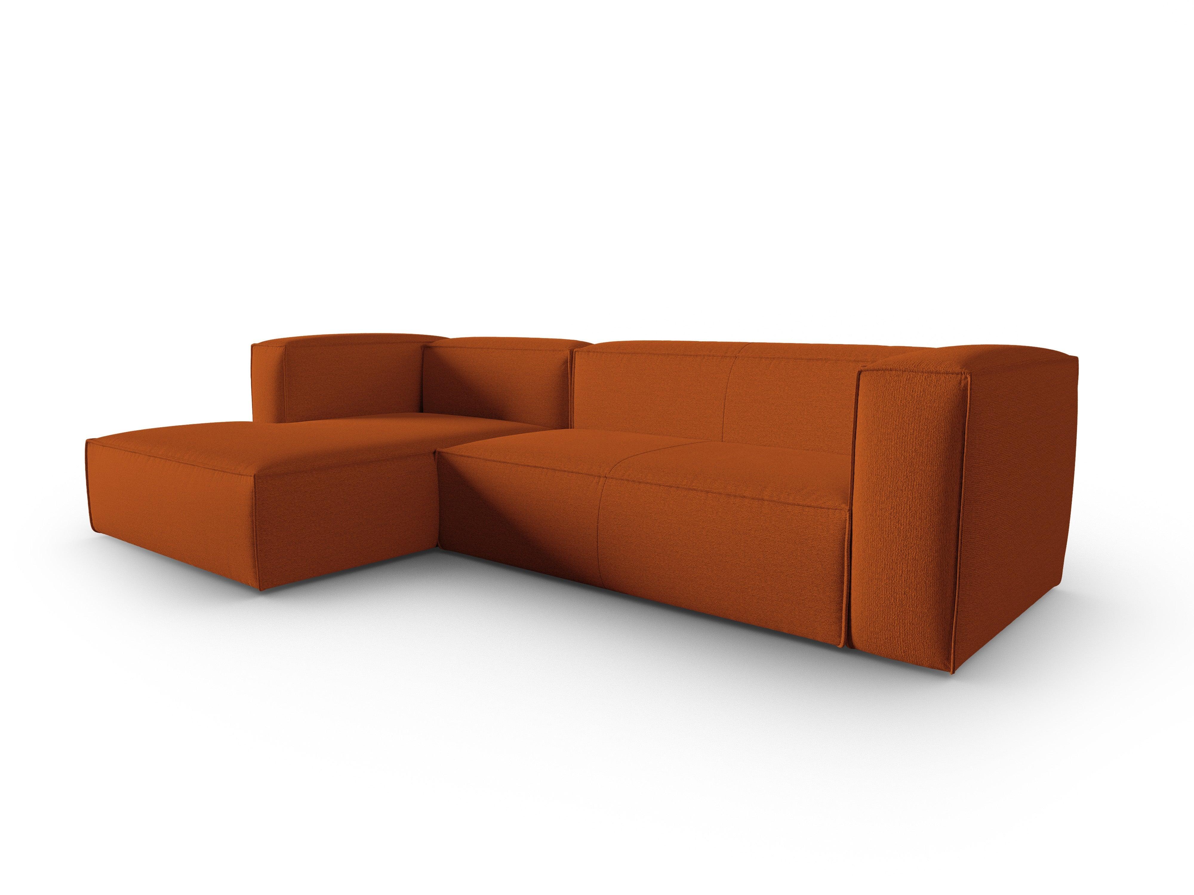 Ecksofa 4-Sitzer links MACKAY Terrakotta Boucle