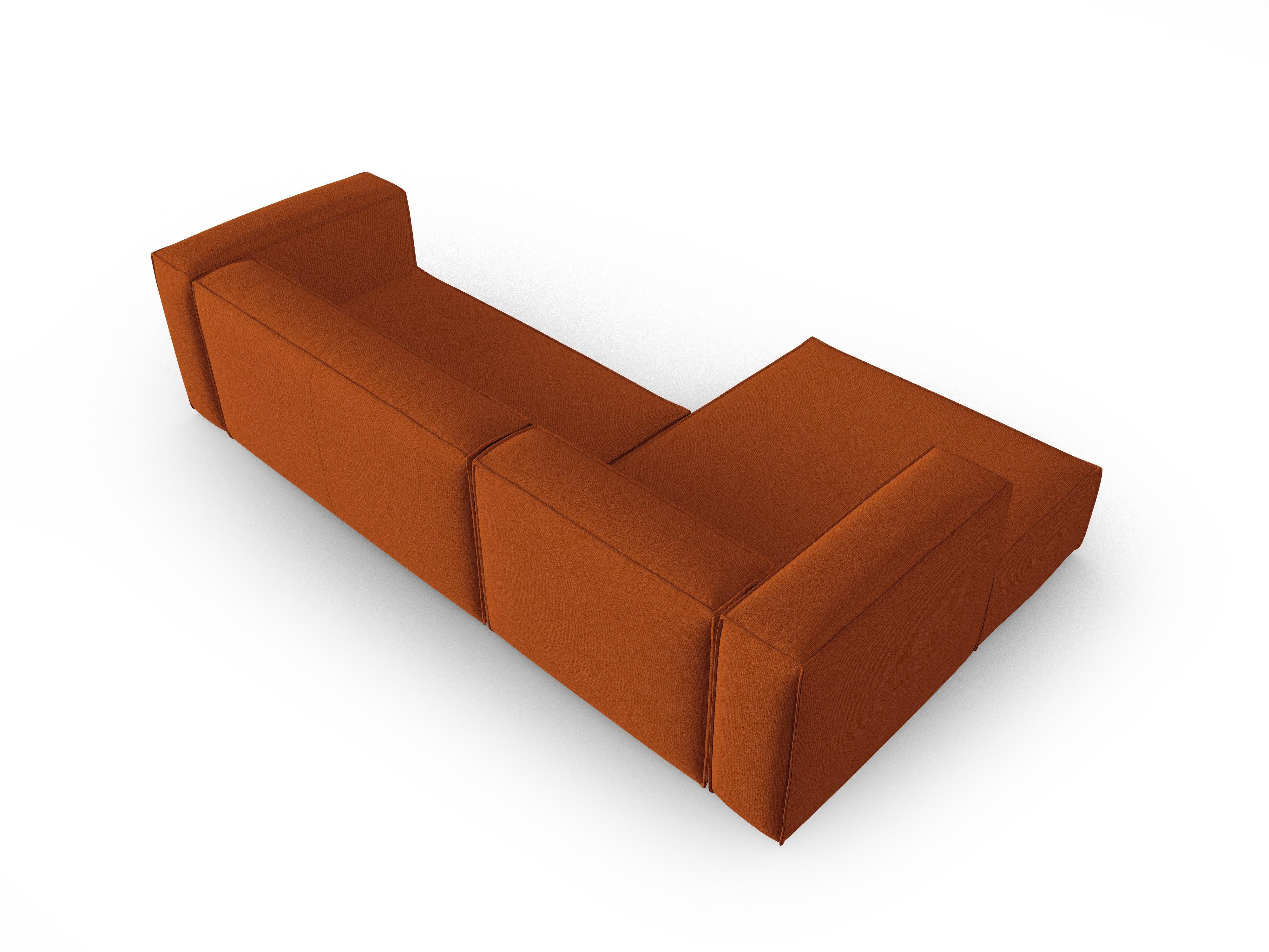 Ecksofa 4-Sitzer links MACKAY Terrakotta Boucle