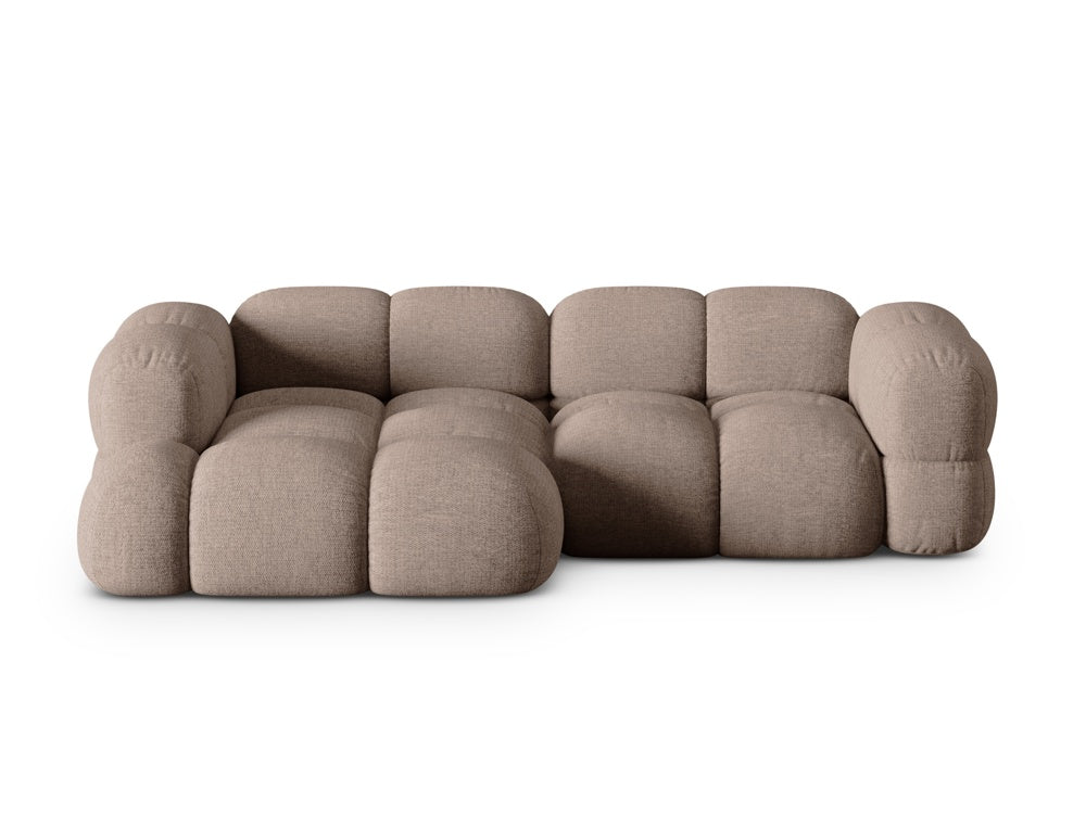 Left-facing 3-seater Corner Sofa LORETTO cappuccino