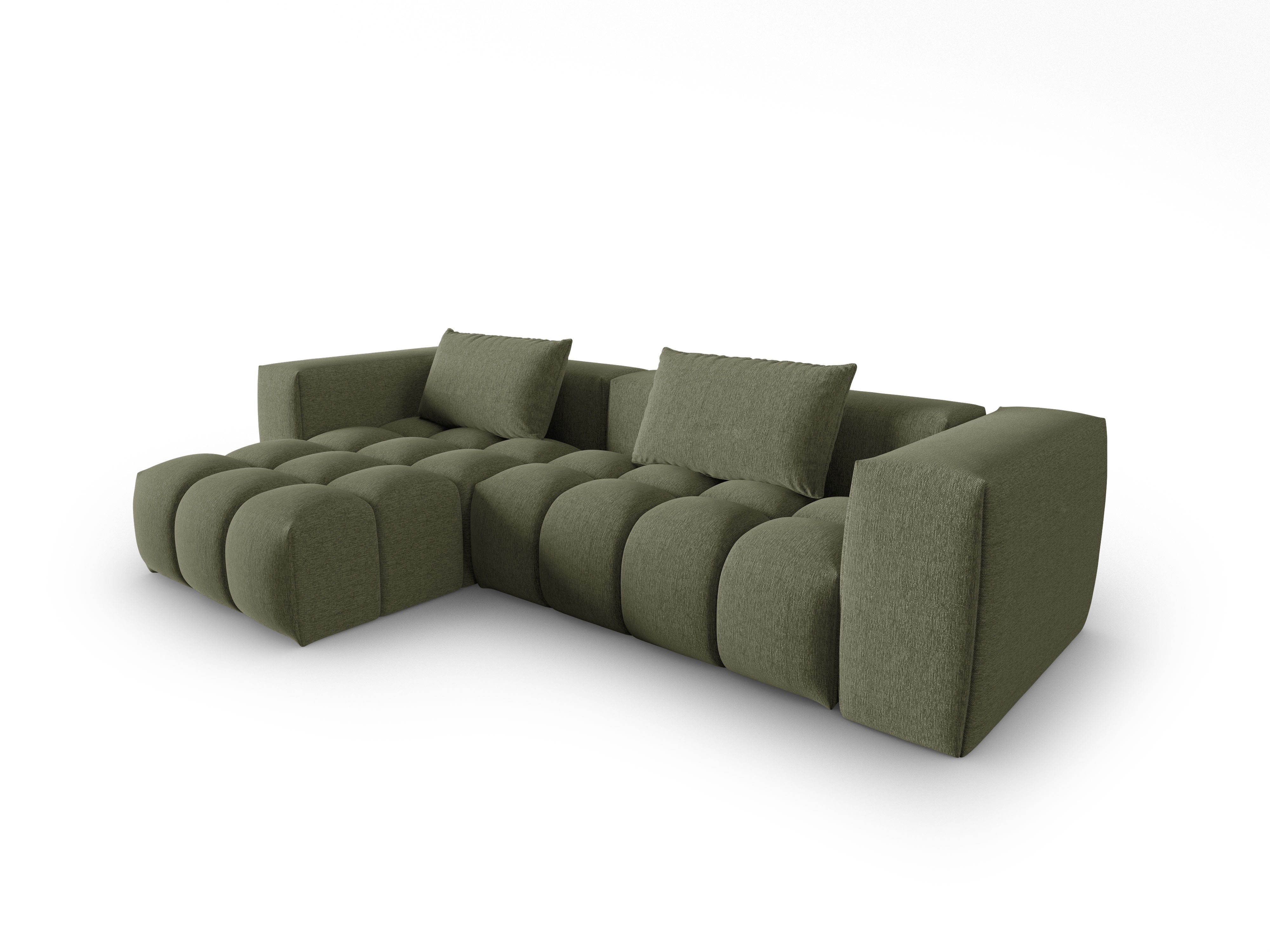 Corner Sofa for 3 People Left Side VERONA Olive