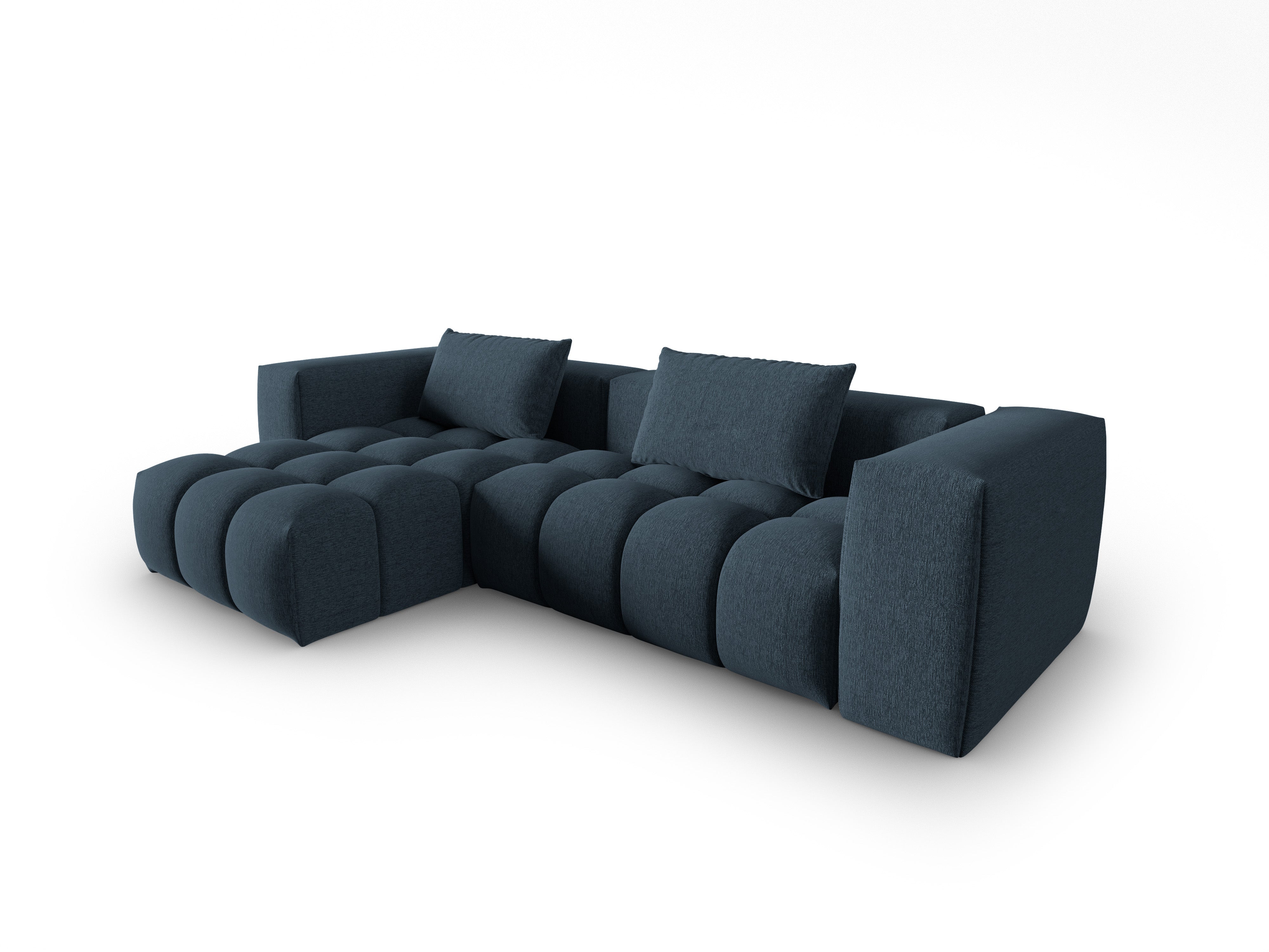 3-sitziges linksseitiges Ecksofa VERONA dunkelblau