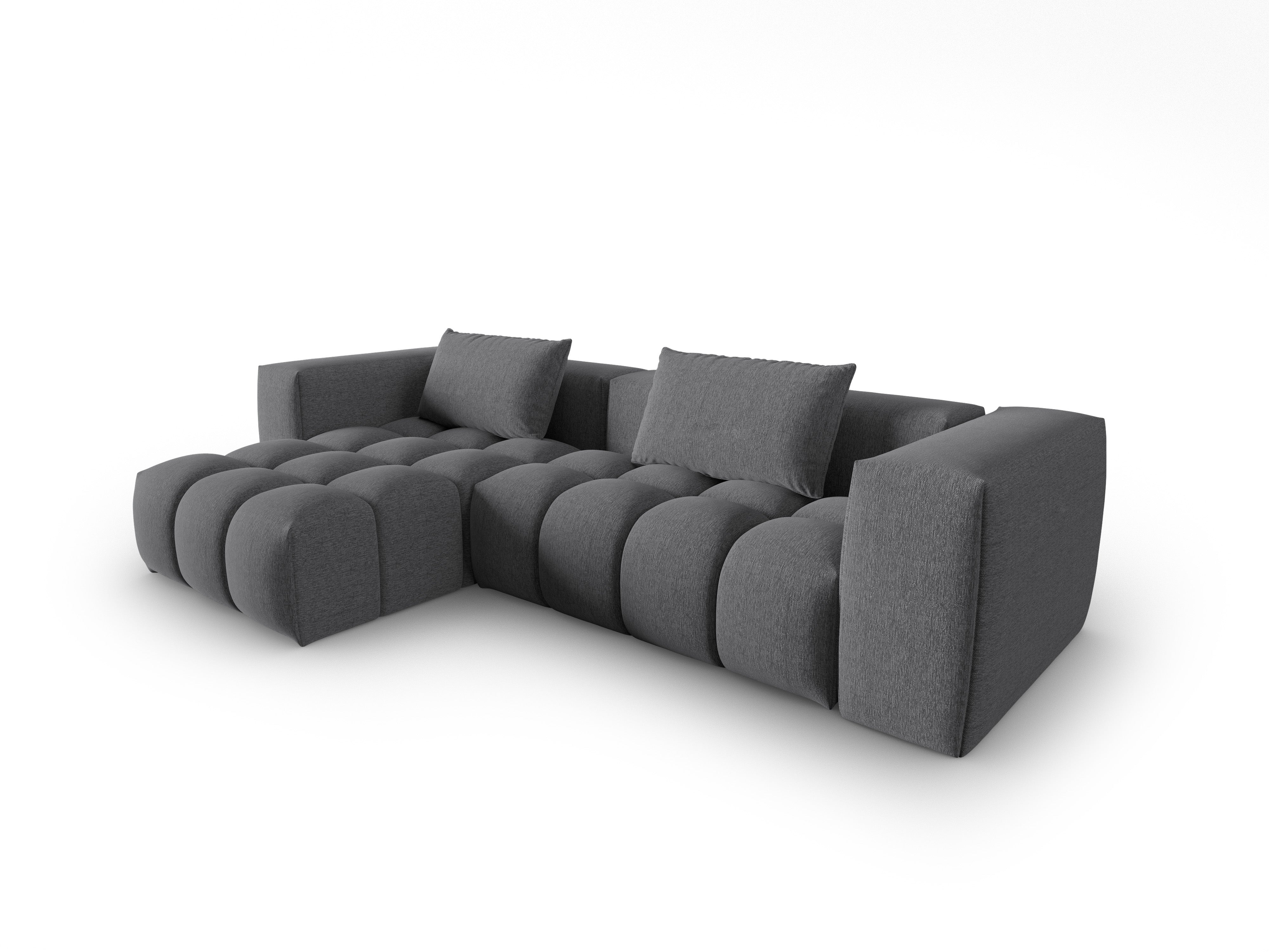 3-sitziges linksseitiges Ecksofa VERONA grau