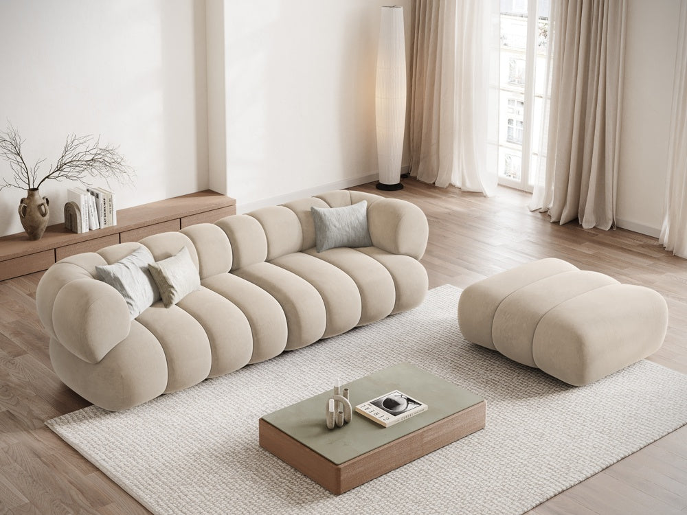 Samt Pouf KOGE beige