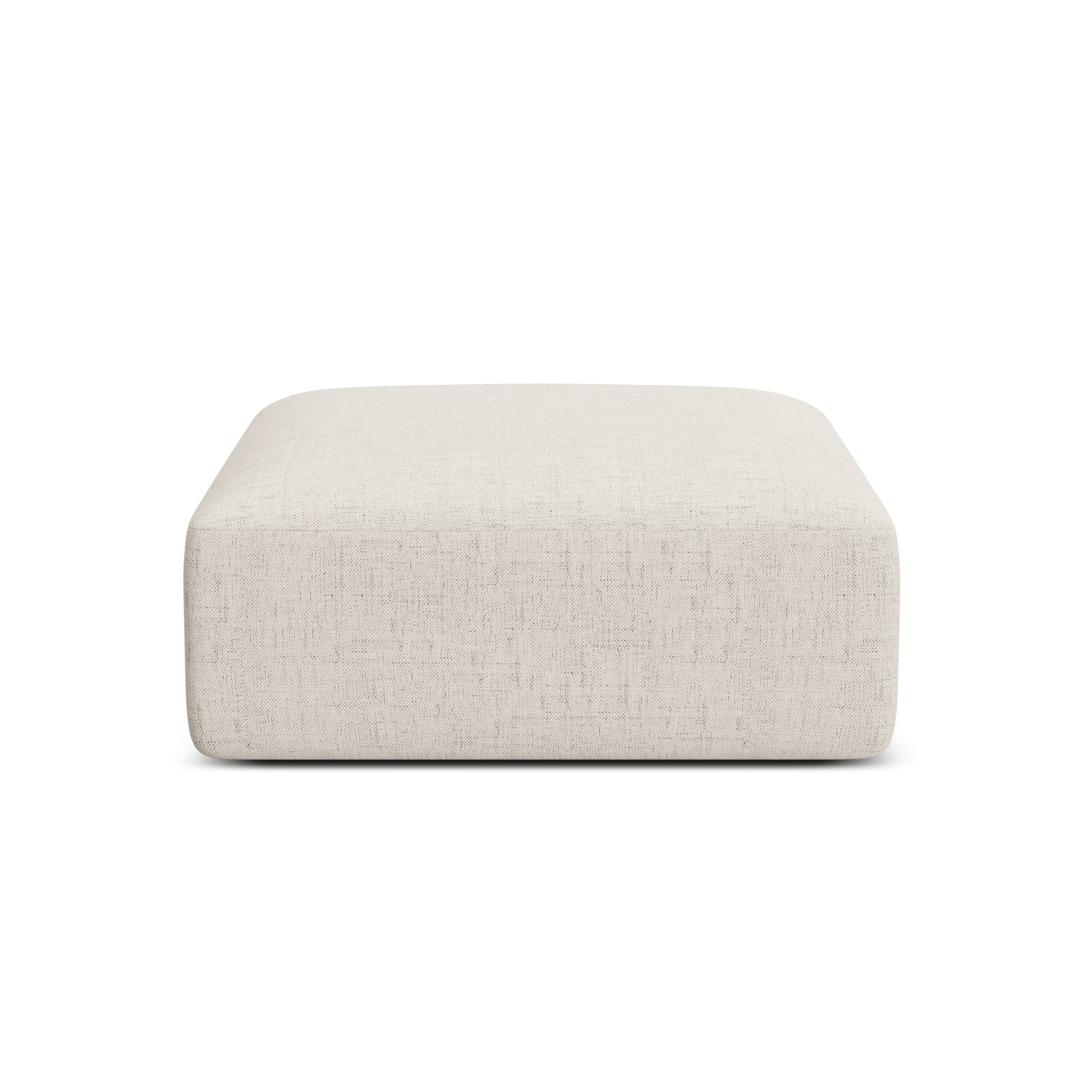 Puf CAMPI cremefarbener Chenille