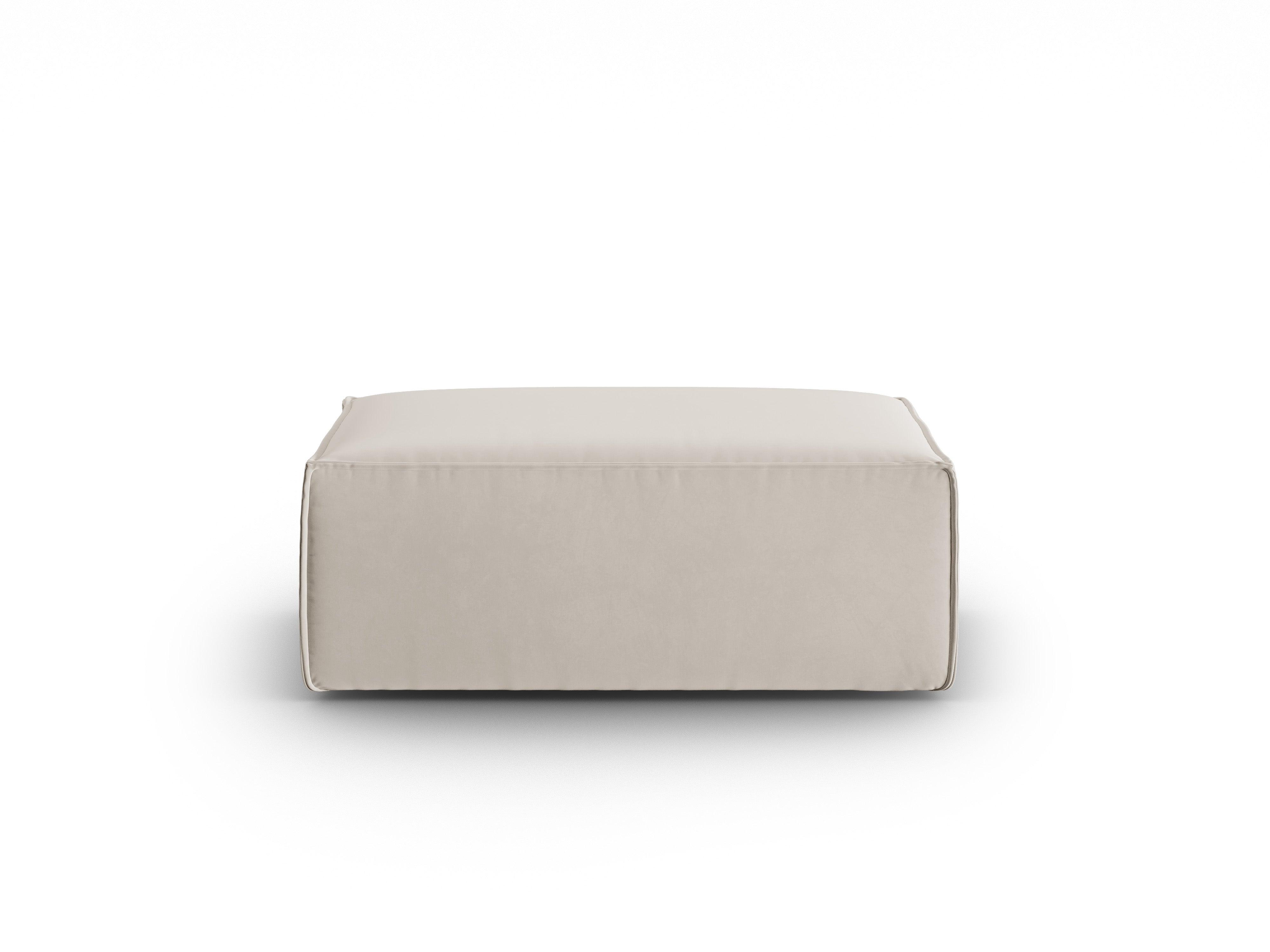 Samt-Pouf MACKAY hellbeige