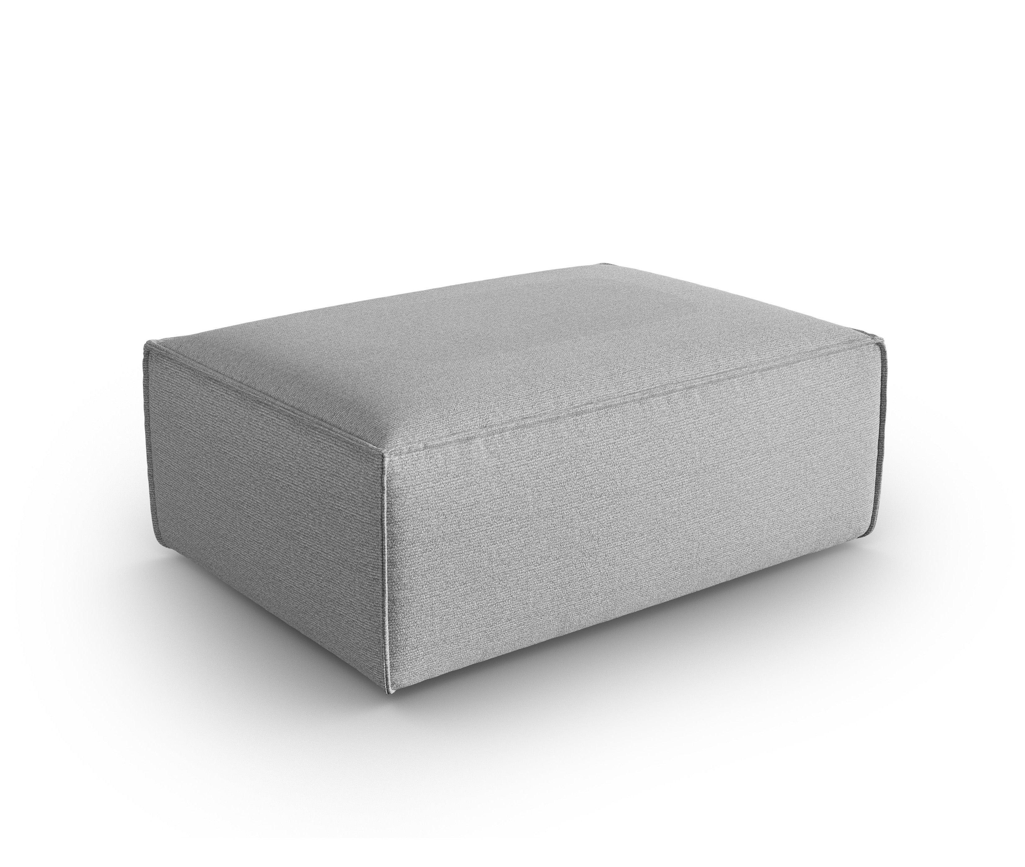 MACKAY Pouf aus grauem Bouclé