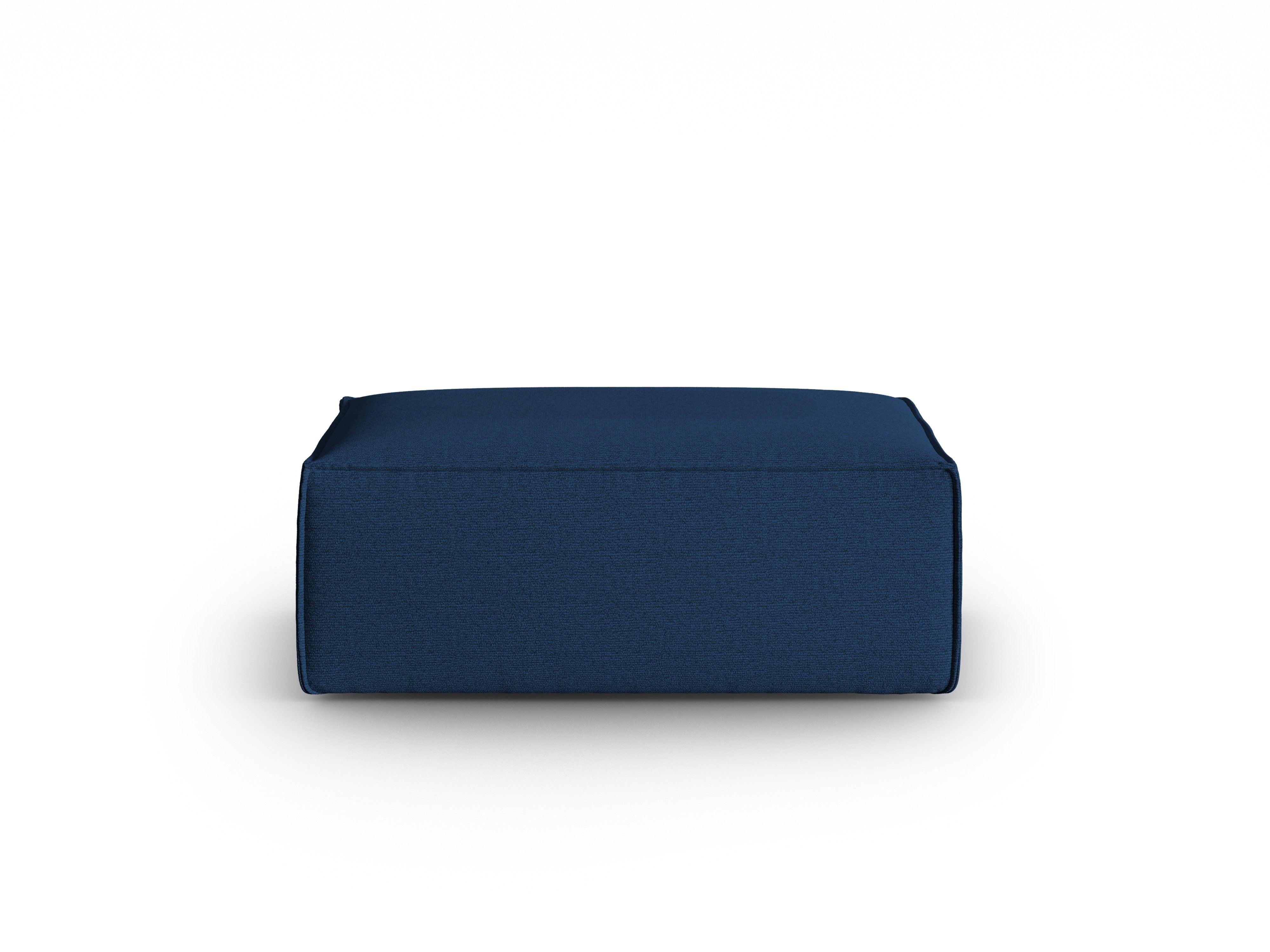 MACKAY Pouf dunkelblau Bouclé