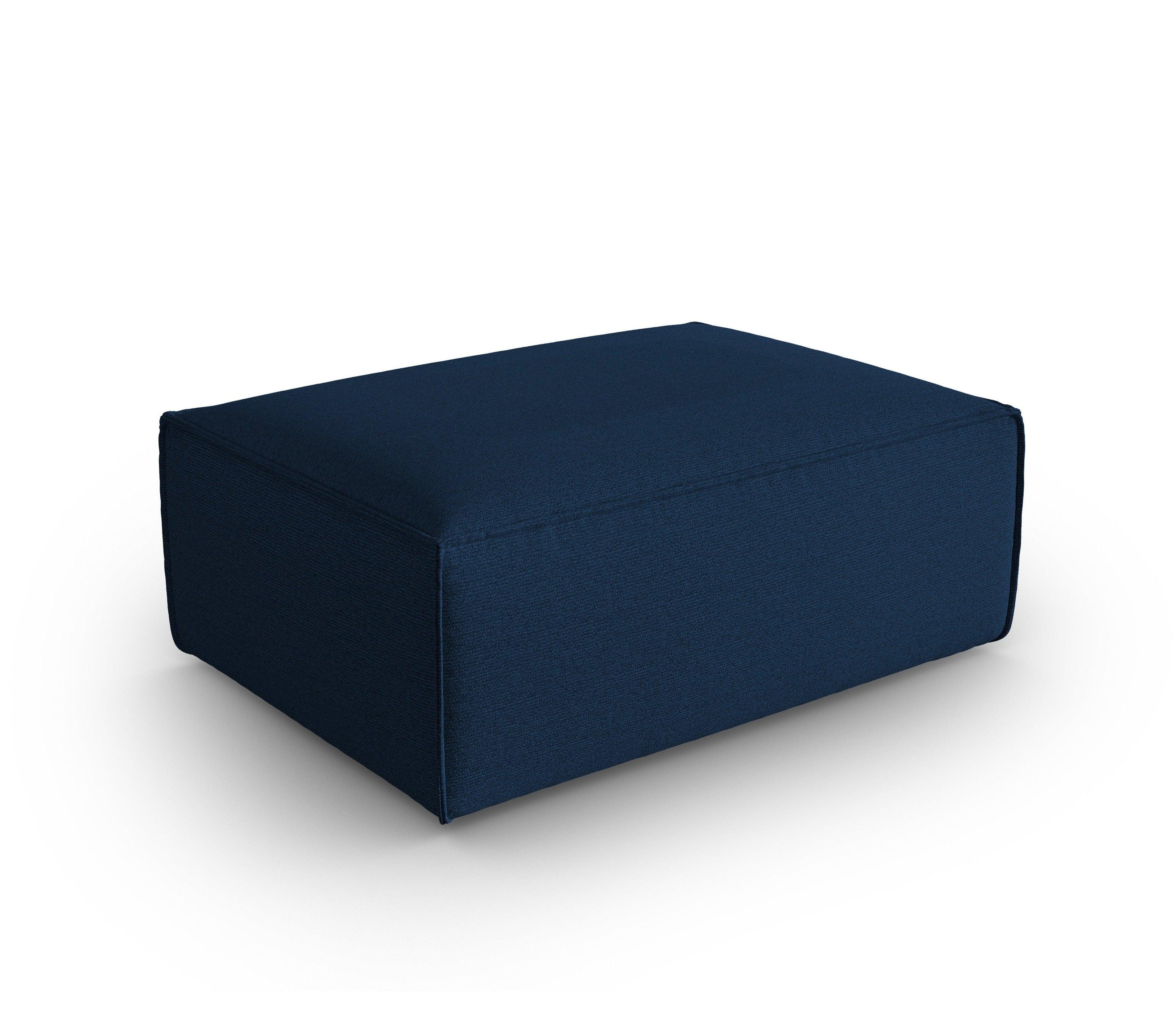 MACKAY Pouf dunkelblau Bouclé