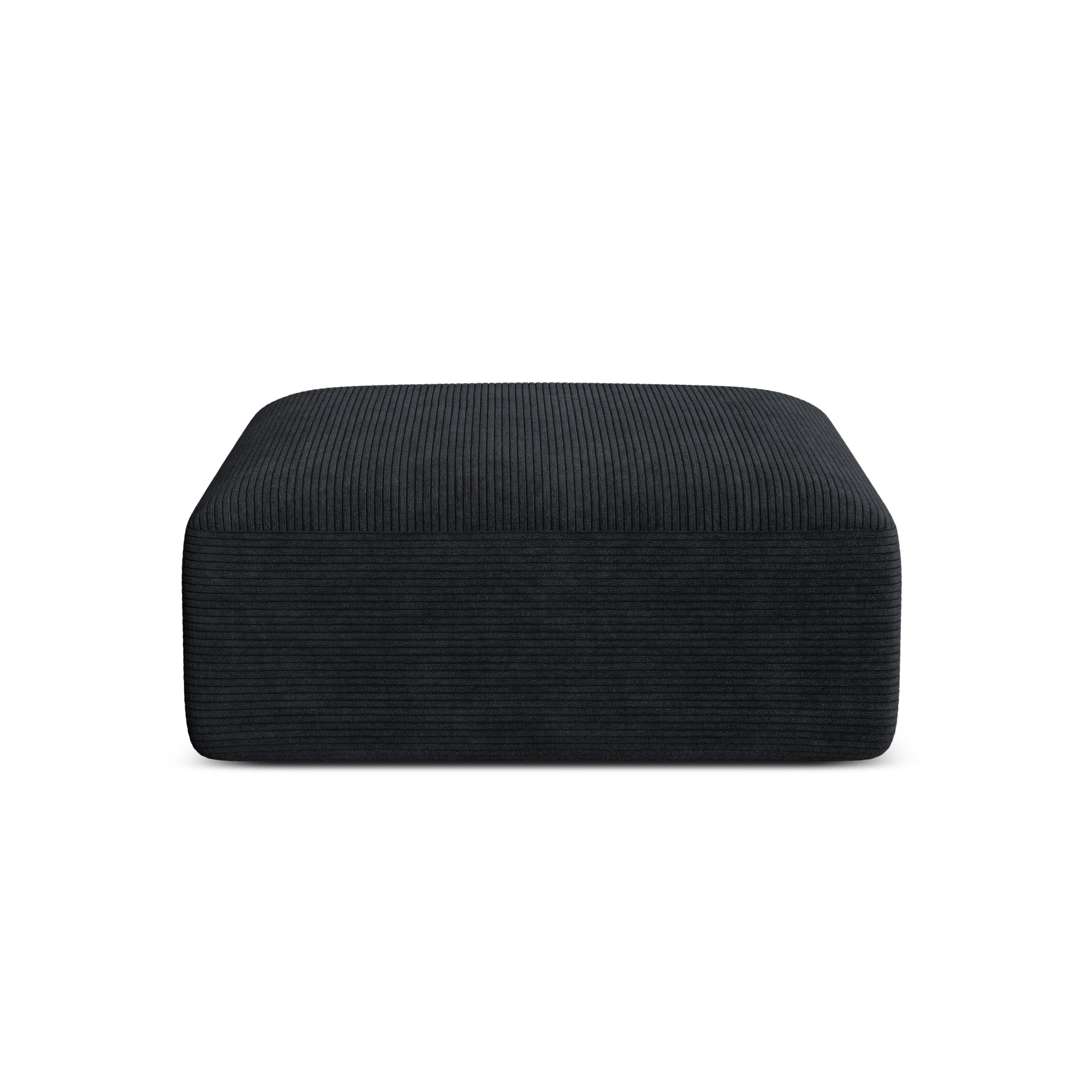 CAMP black corduroy pouf