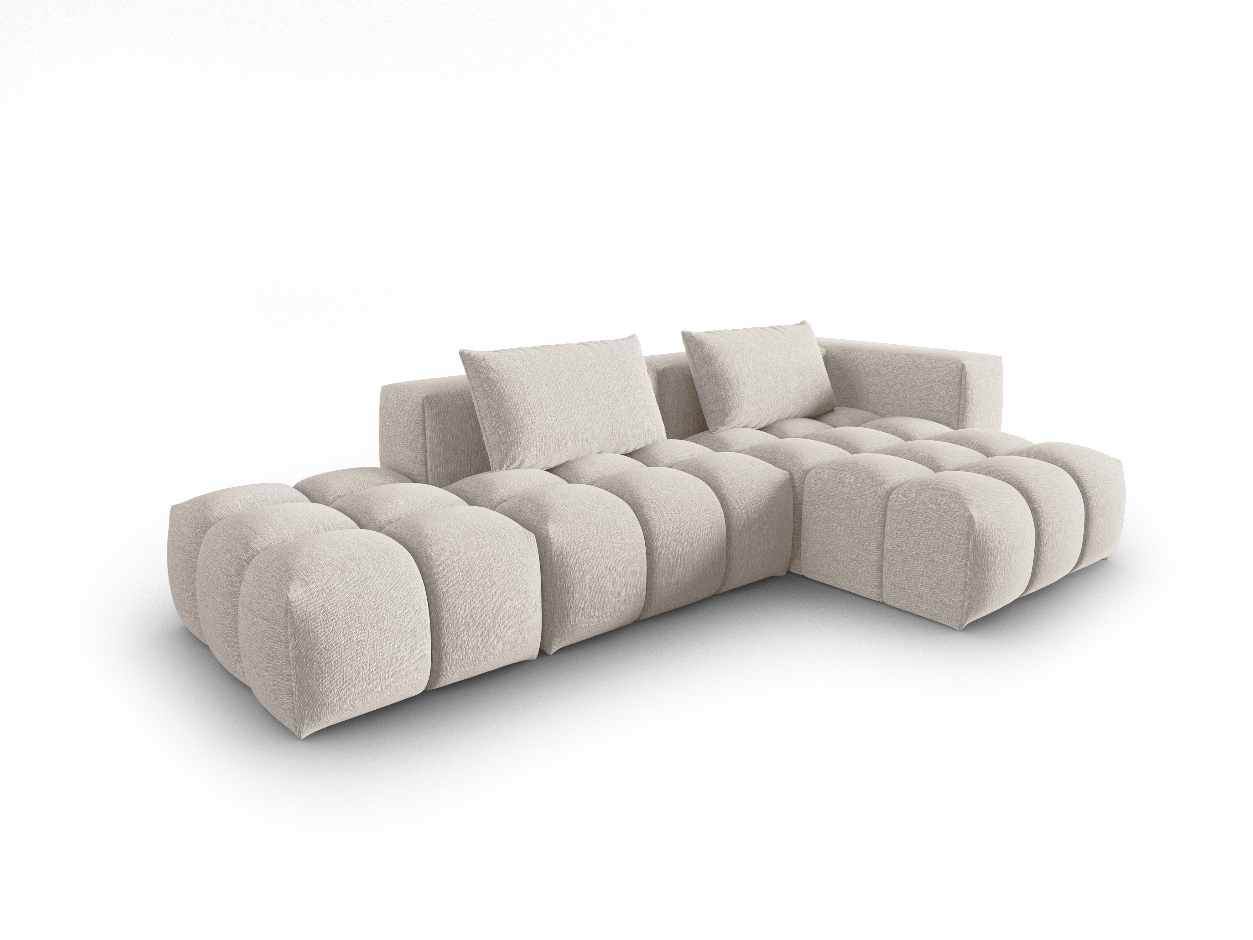 Ecksofa für 4 Personen rechtsseitig offen VERONA beige