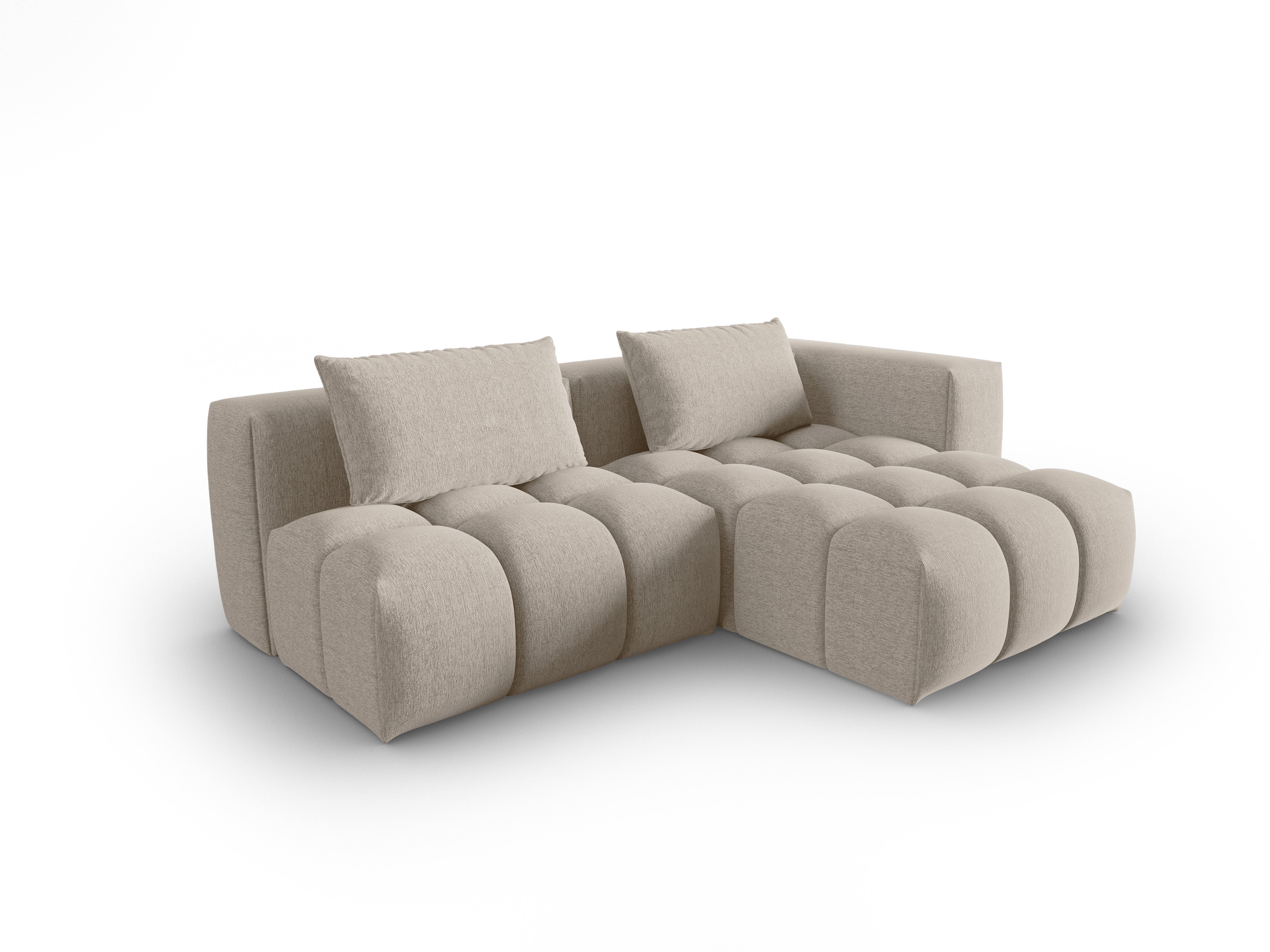 3-sitziger offener Ecksofa VERONA sandfarben rechts