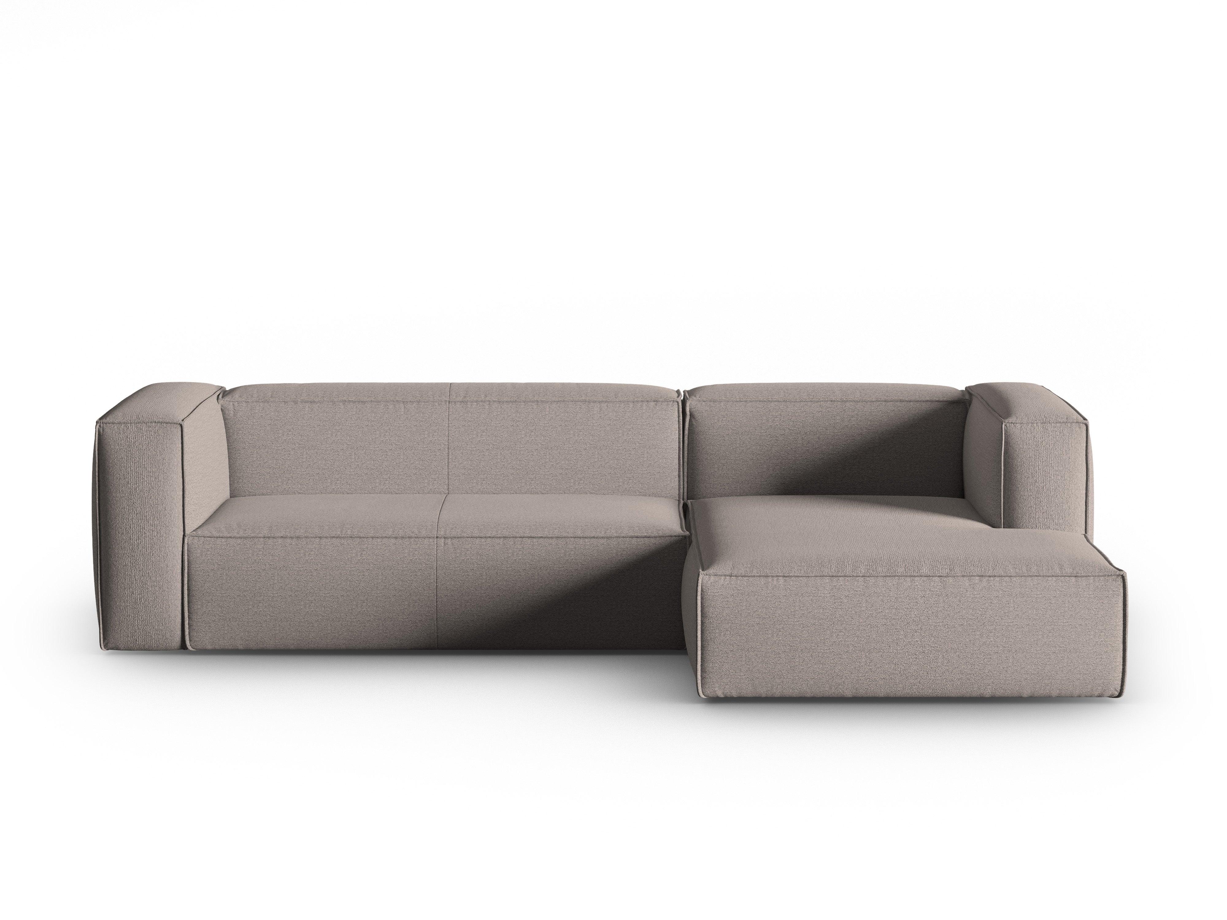 Ecksofa 4-Sitzer rechts MACKAY Cappuccino Boucle