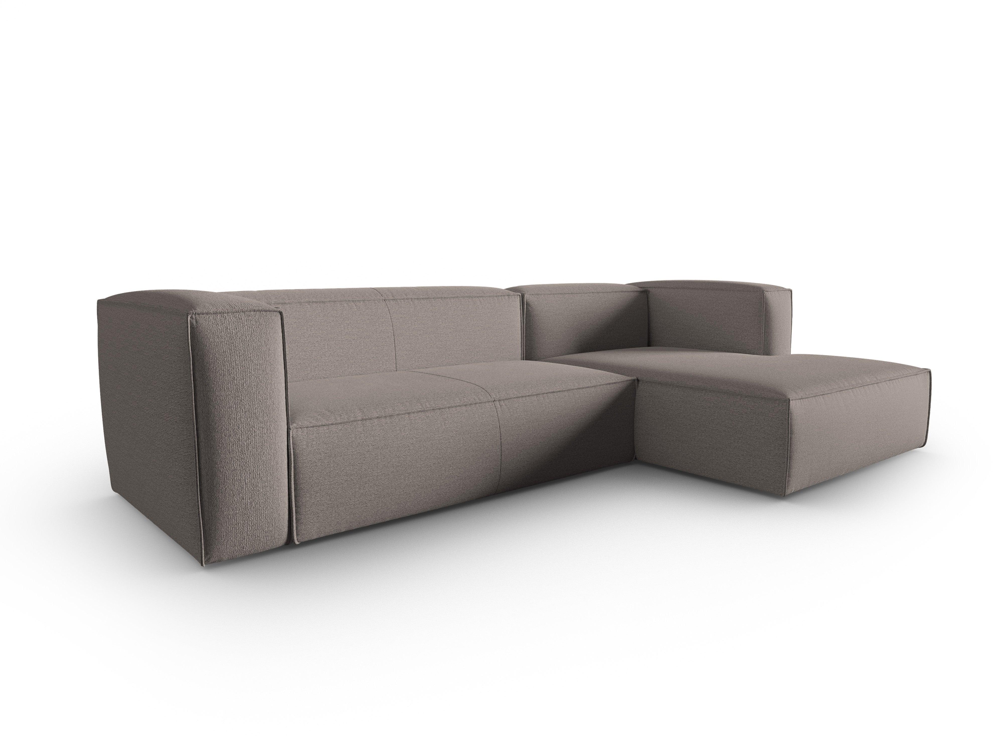 Ecksofa 4-Sitzer rechts MACKAY Cappuccino Boucle