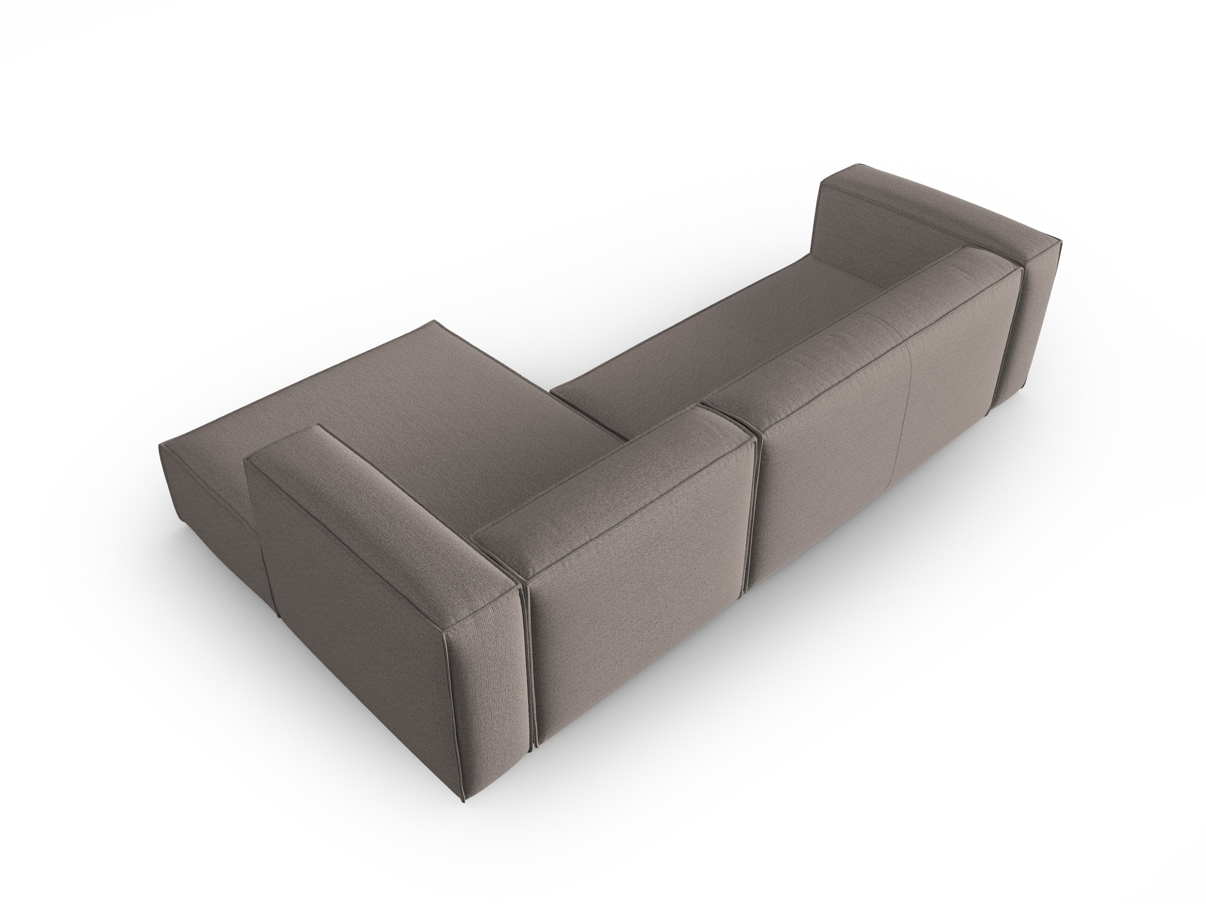 Ecksofa 4-Sitzer rechts MACKAY Cappuccino Boucle