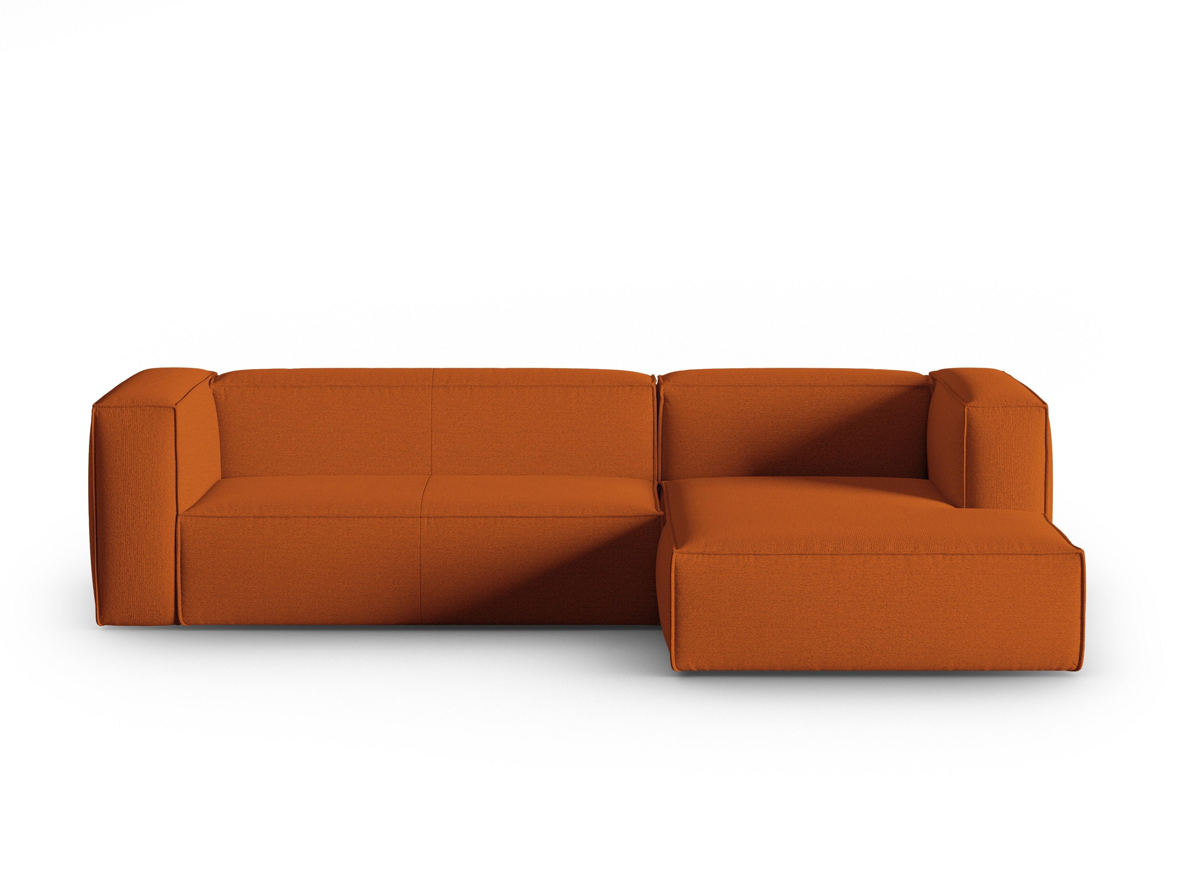 Ecksofa 4-Sitzer rechts MACKAY Terrakotta Boucle