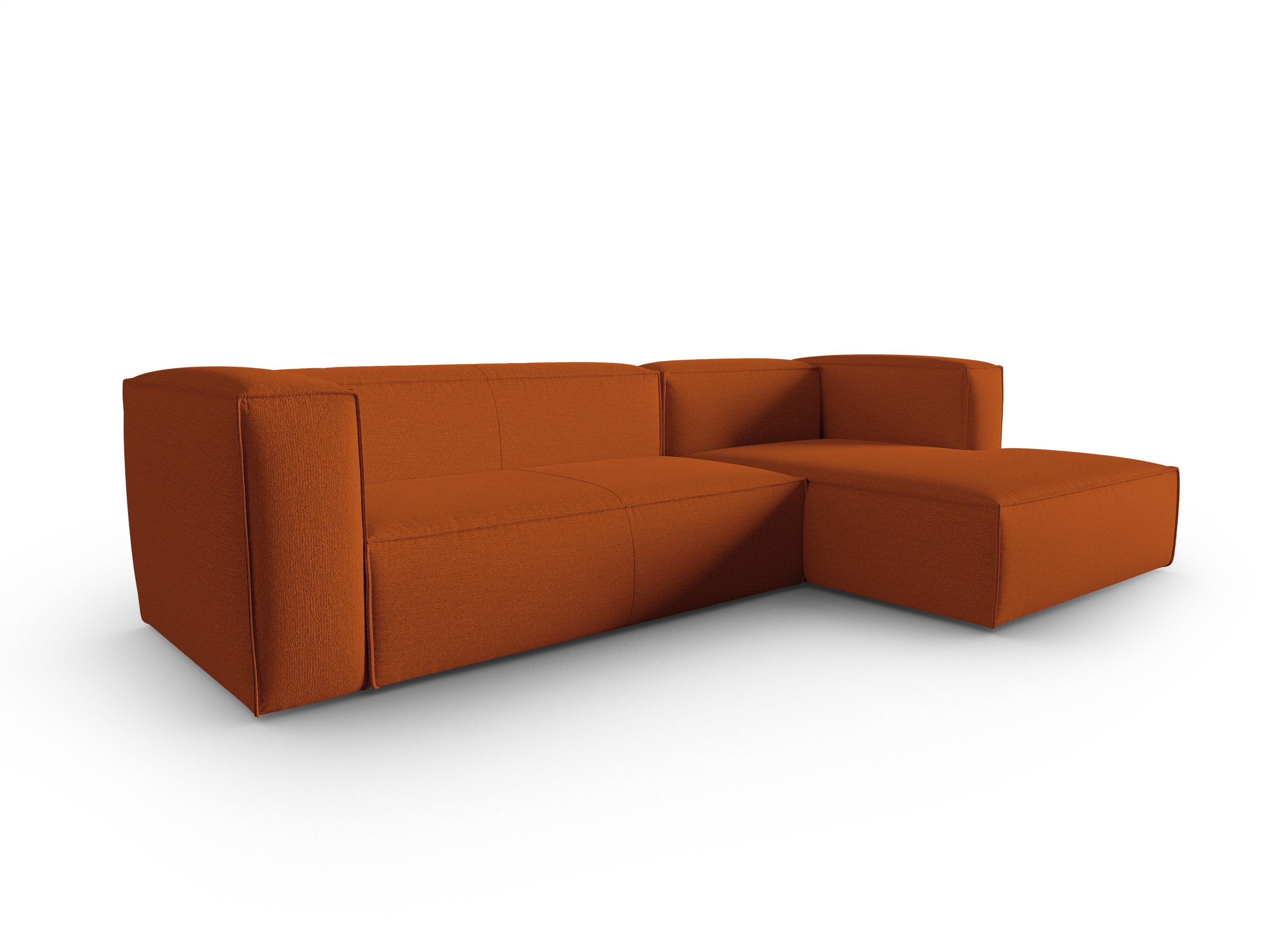 Ecksofa 4-Sitzer rechts MACKAY Terrakotta Boucle