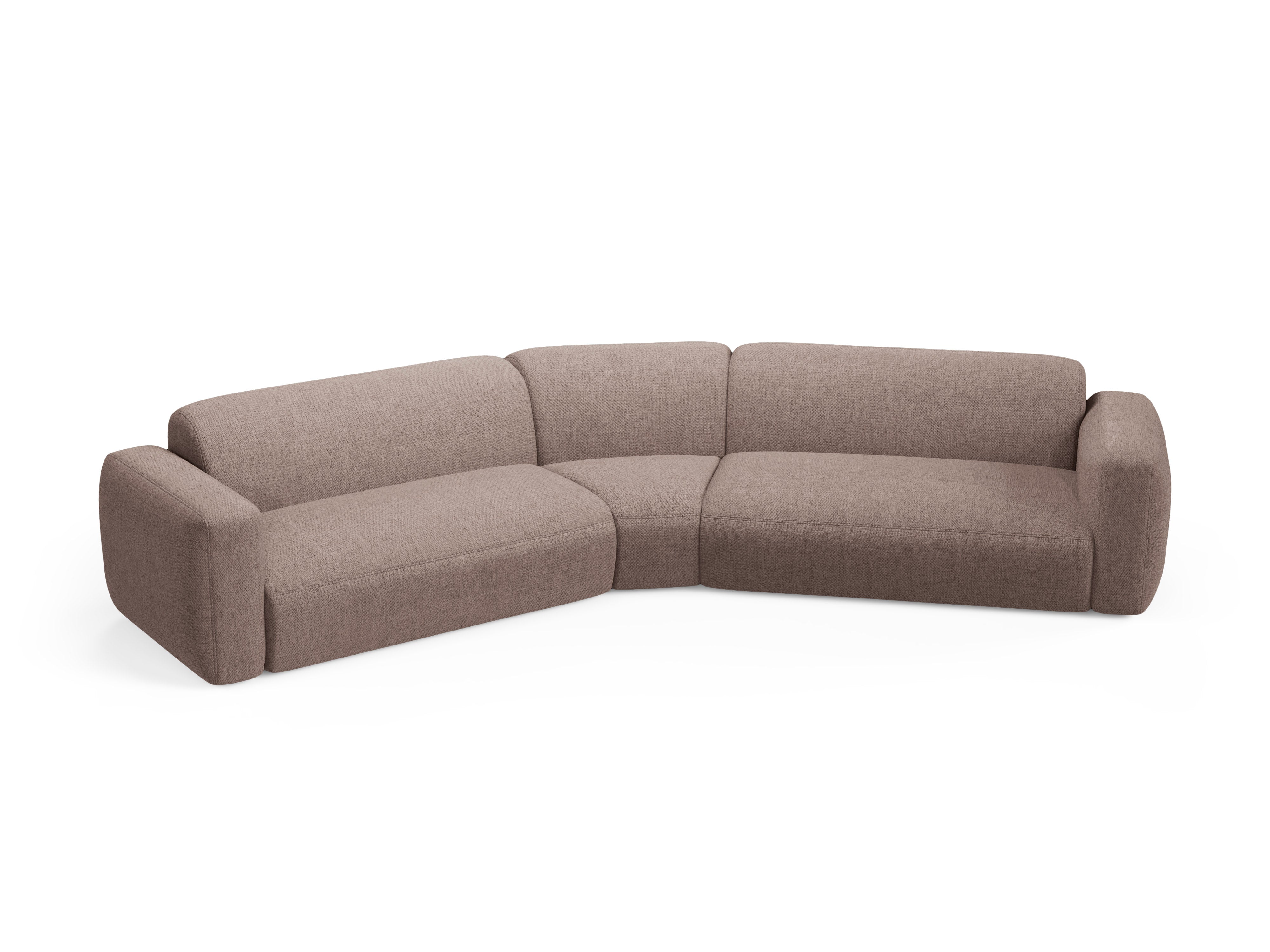 Symmetrische Eckcouch STRINO beige Chenille