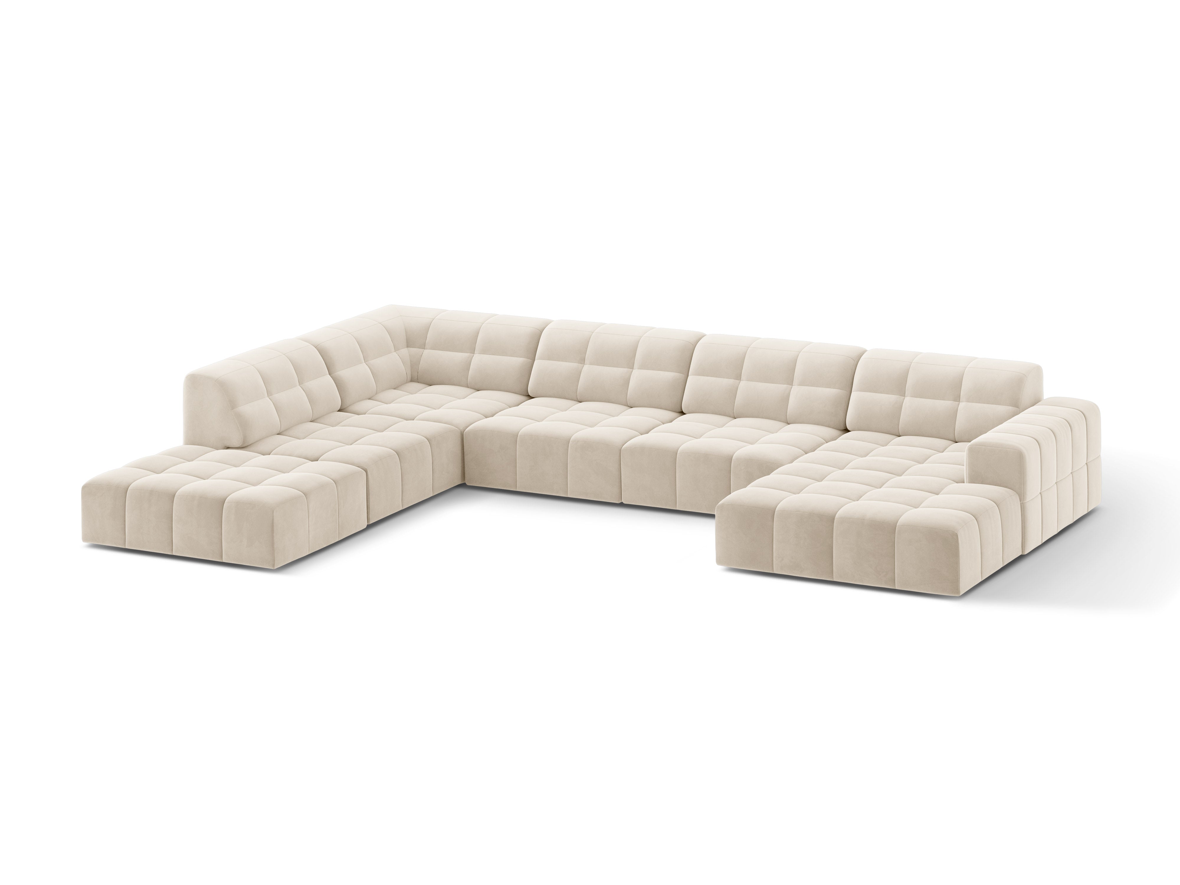 Eine Ecke in Form eines samtigen linken leichten leichten Beige Chicago