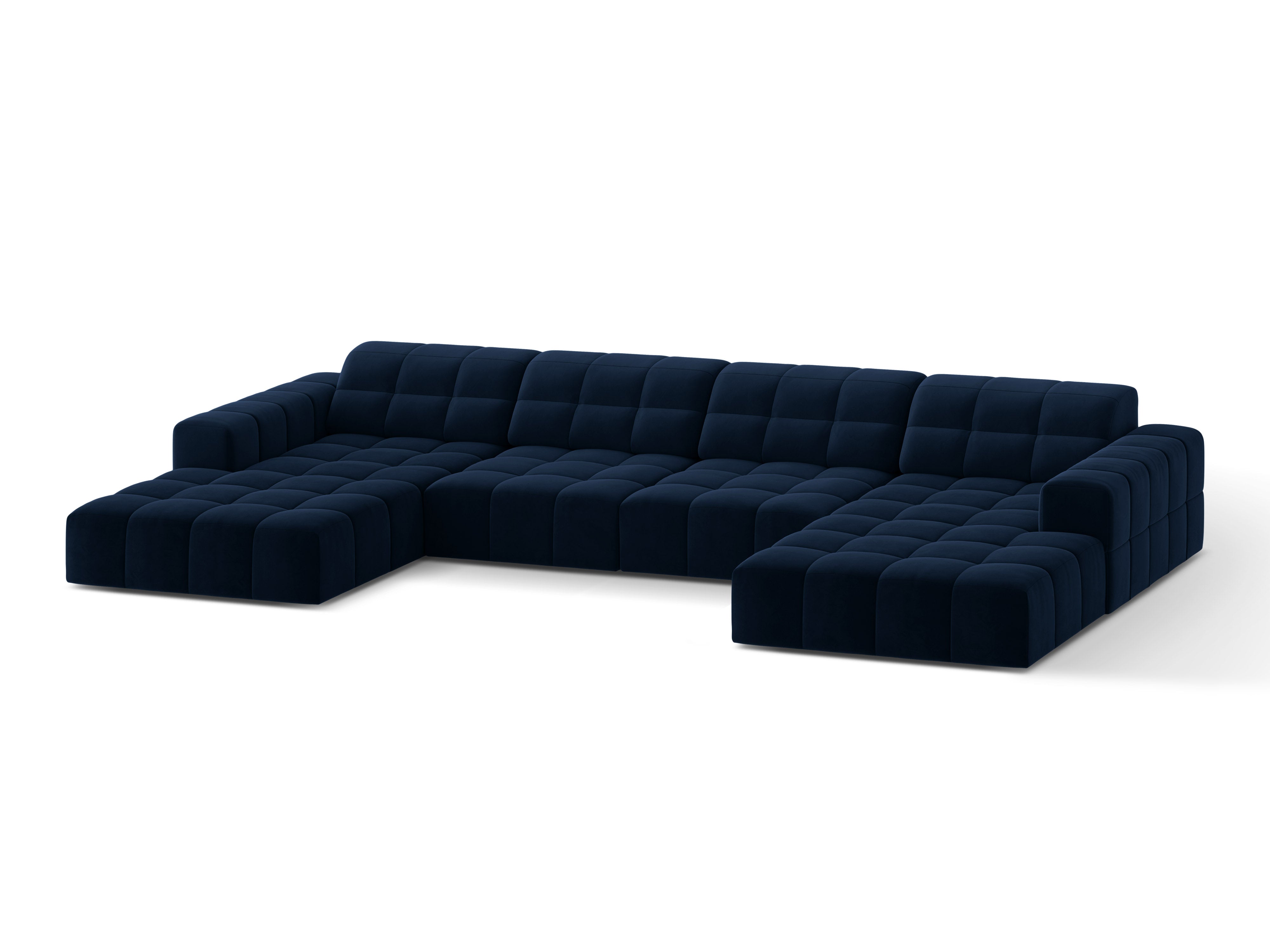Corps Panorama-Sofa 6-Personen Chicago Royal Navy Blau