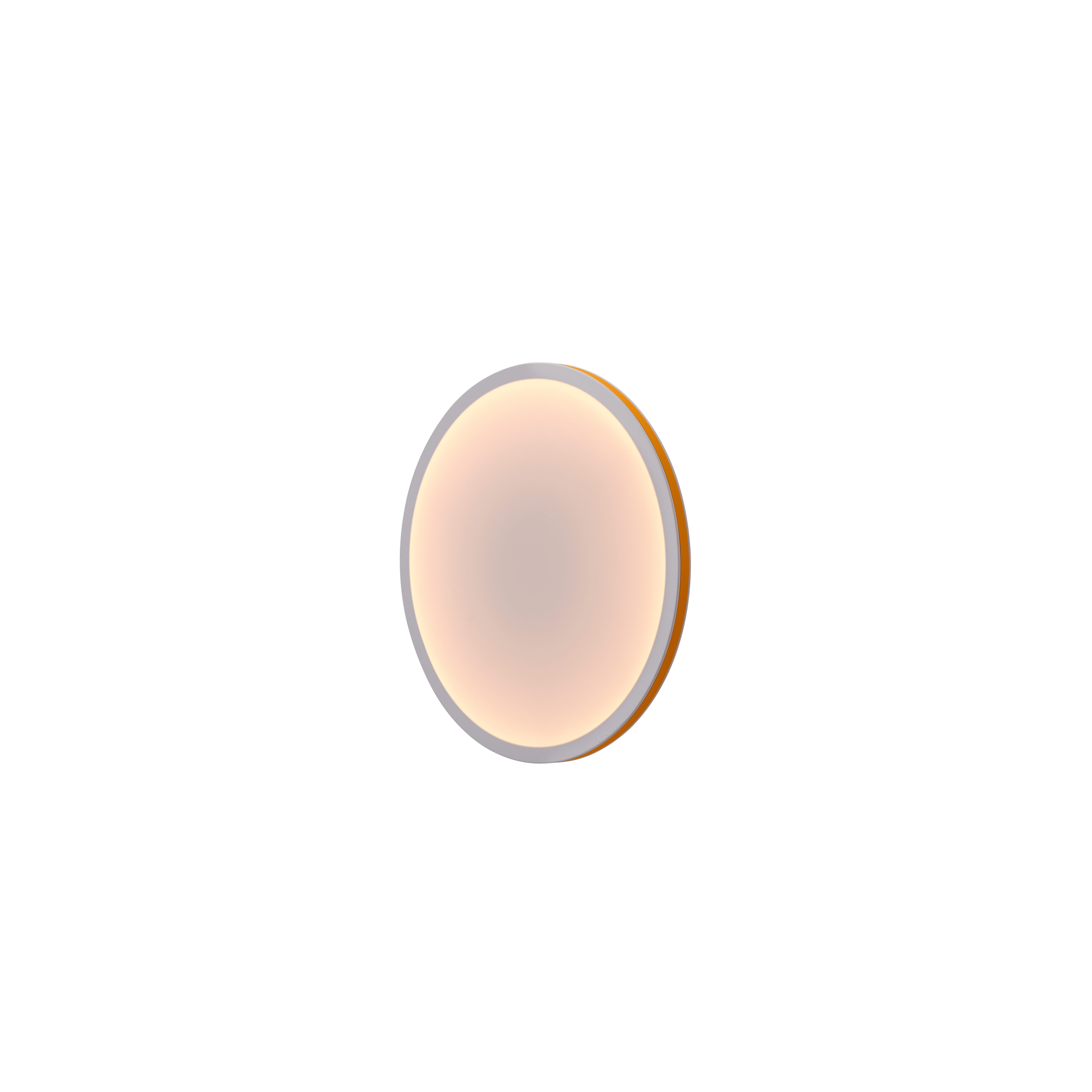 Wandleuchte CALM weiß mit orangefarbenem Rand