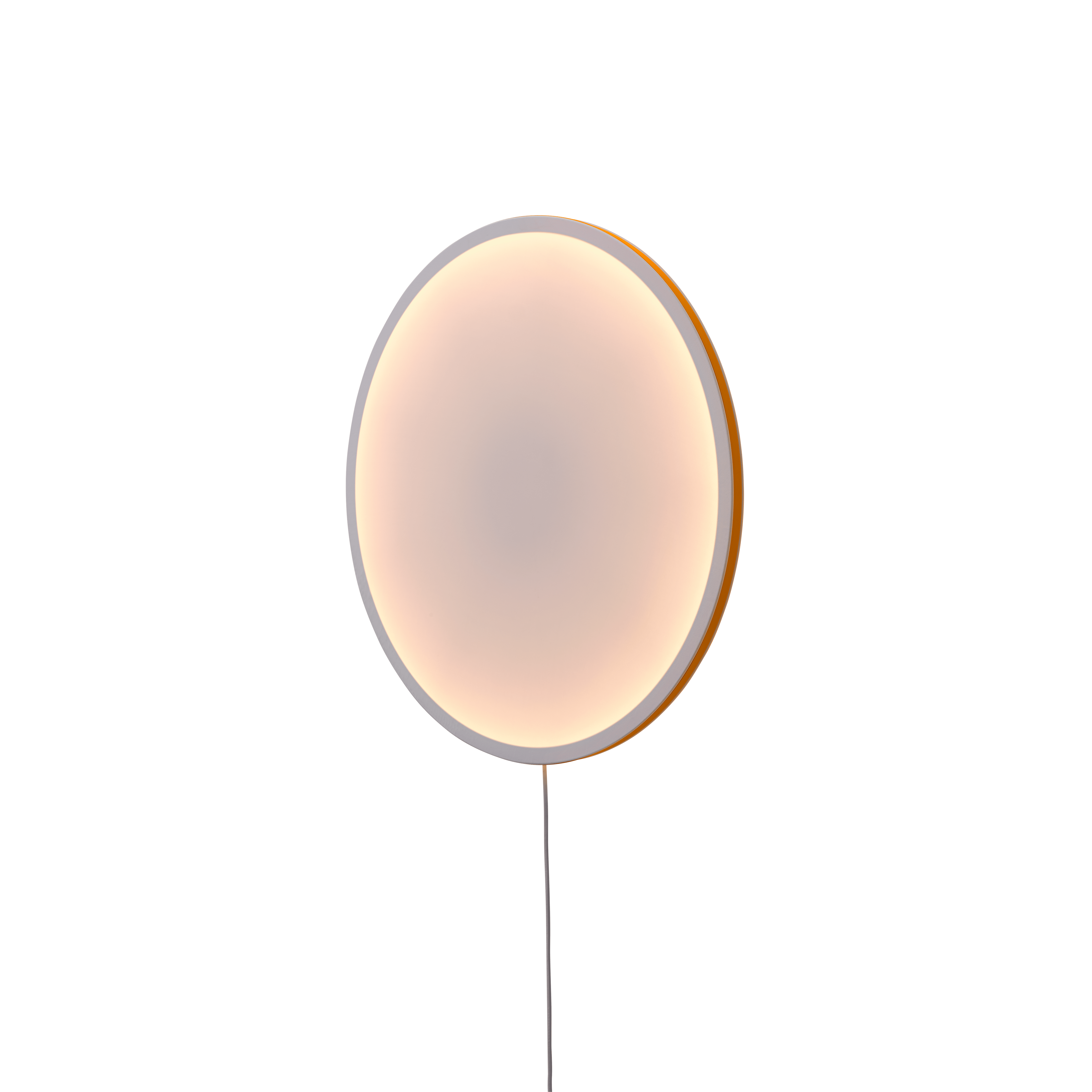 Wandleuchte CALM weiß mit orangefarbenem Rand