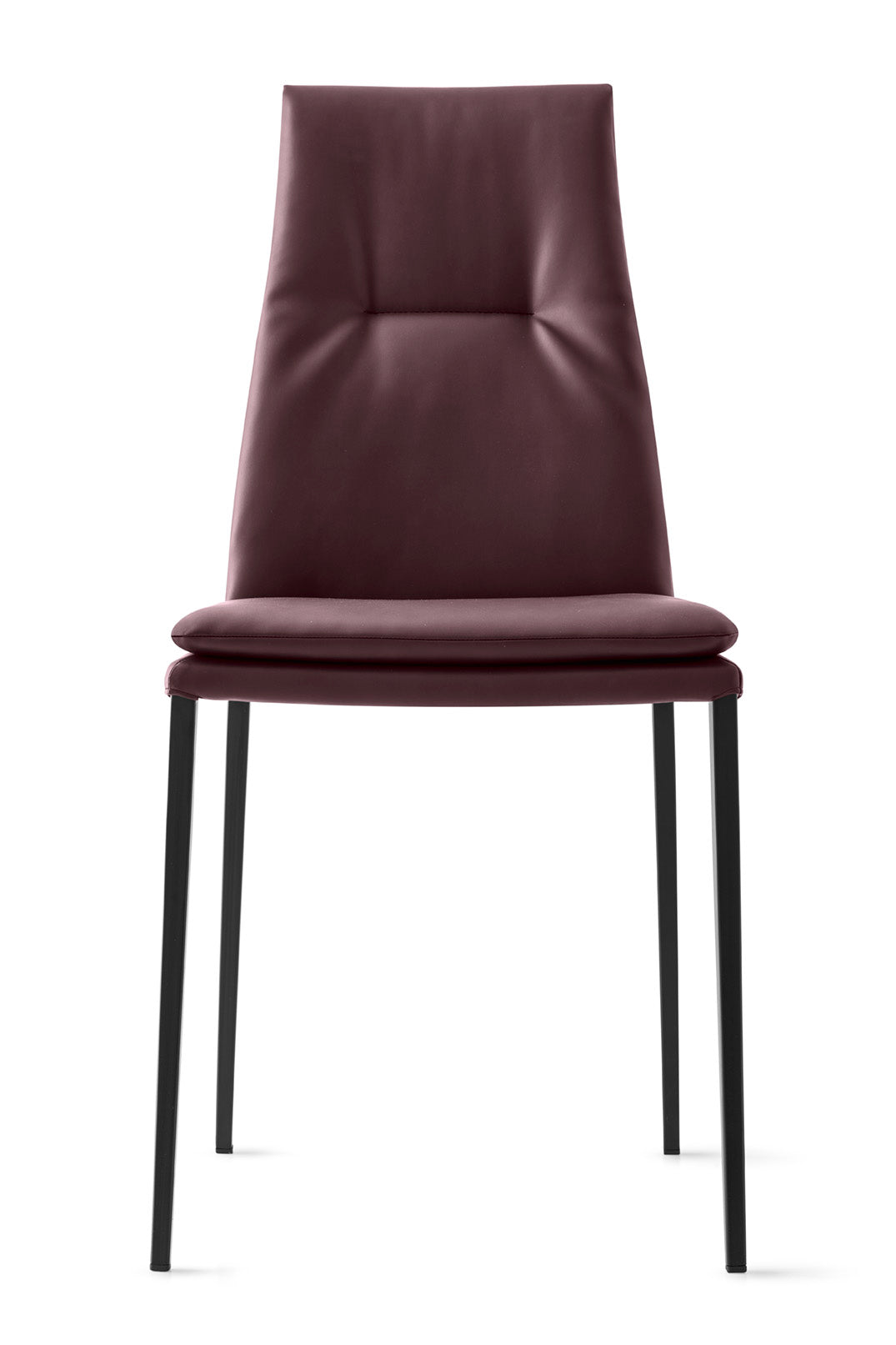 CARMEN upholstered chair with a black base