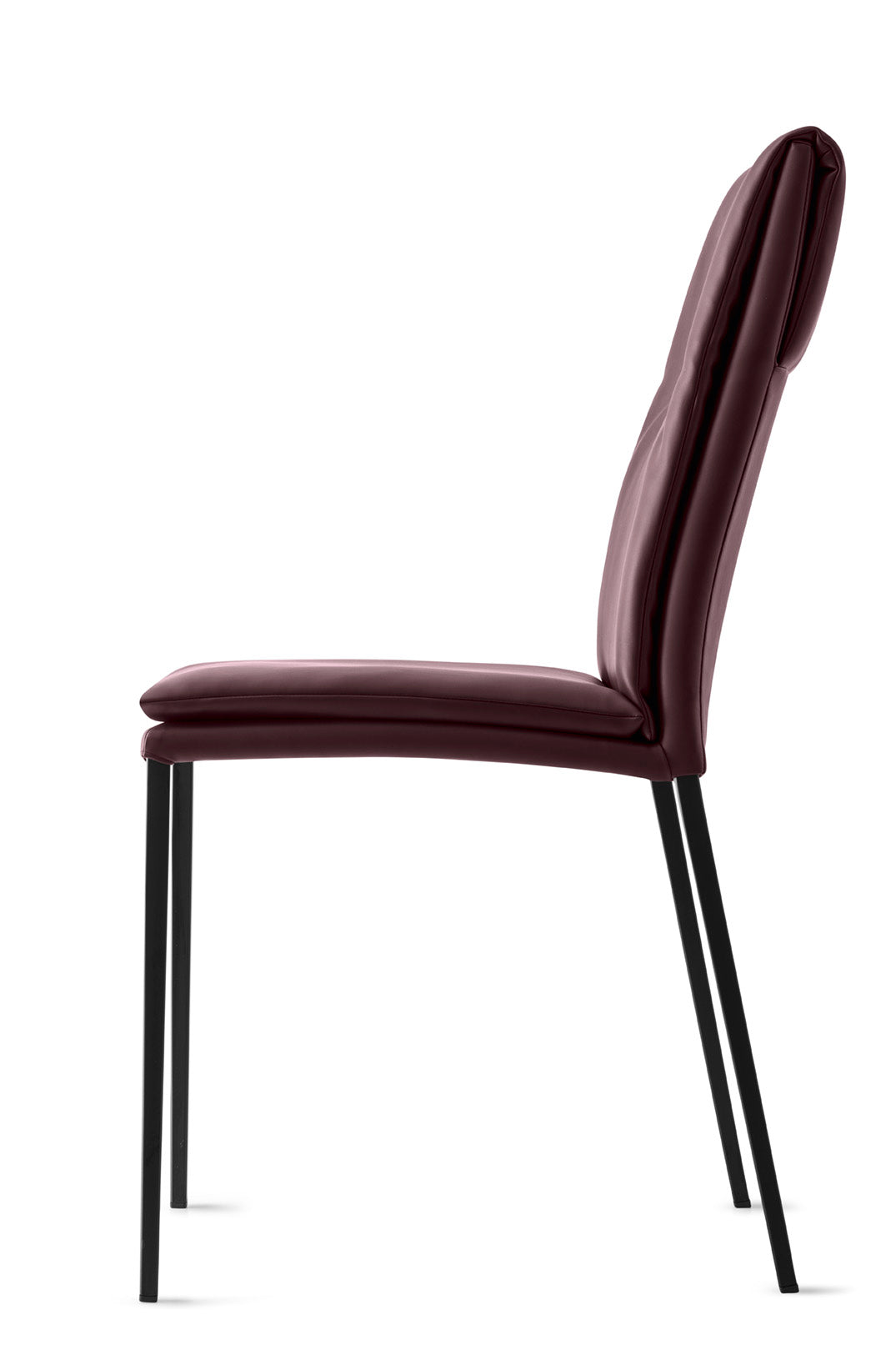 CARMEN upholstered chair with a black base