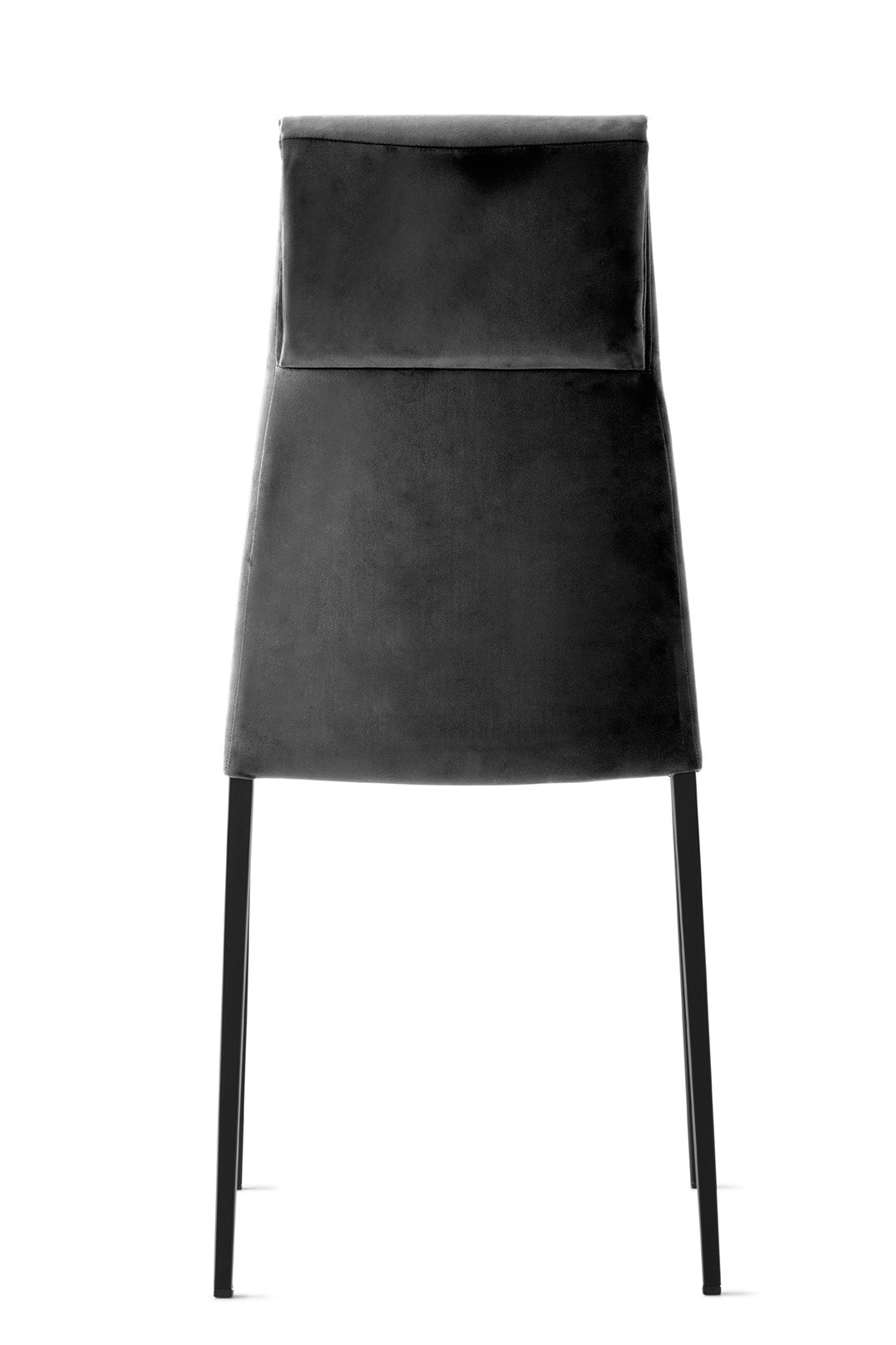 CARMEN upholstered chair with a black base