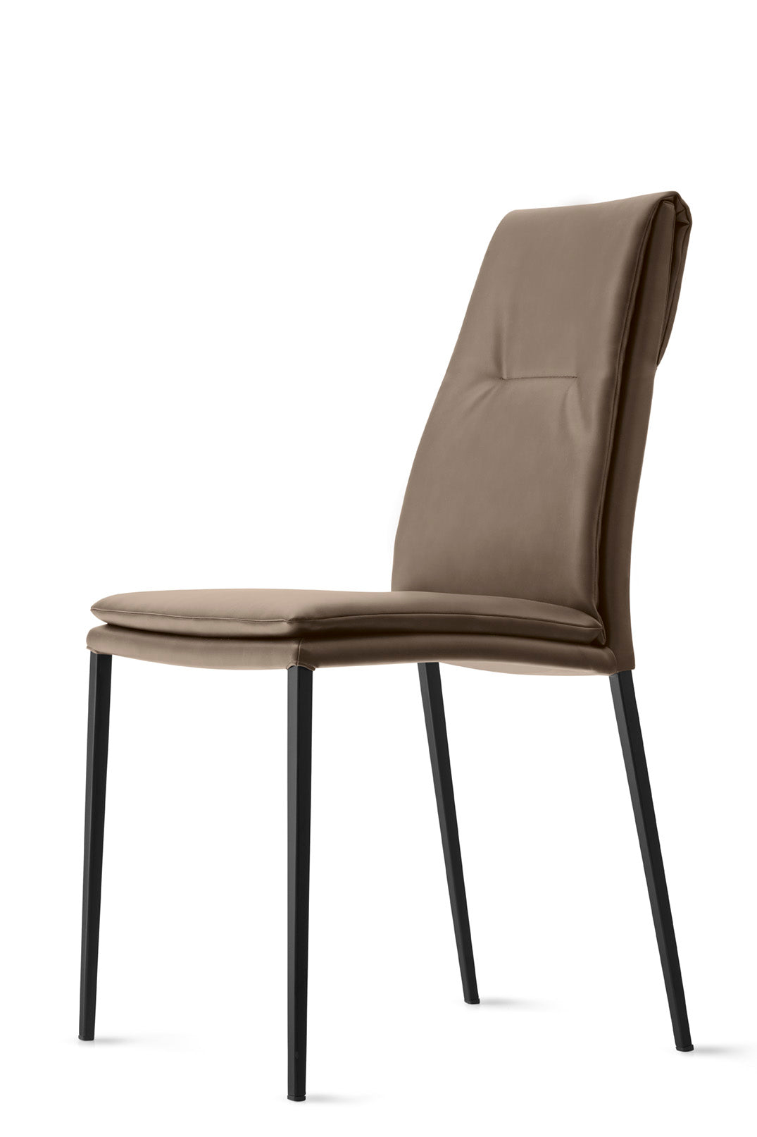 CARMEN upholstered chair with a black base