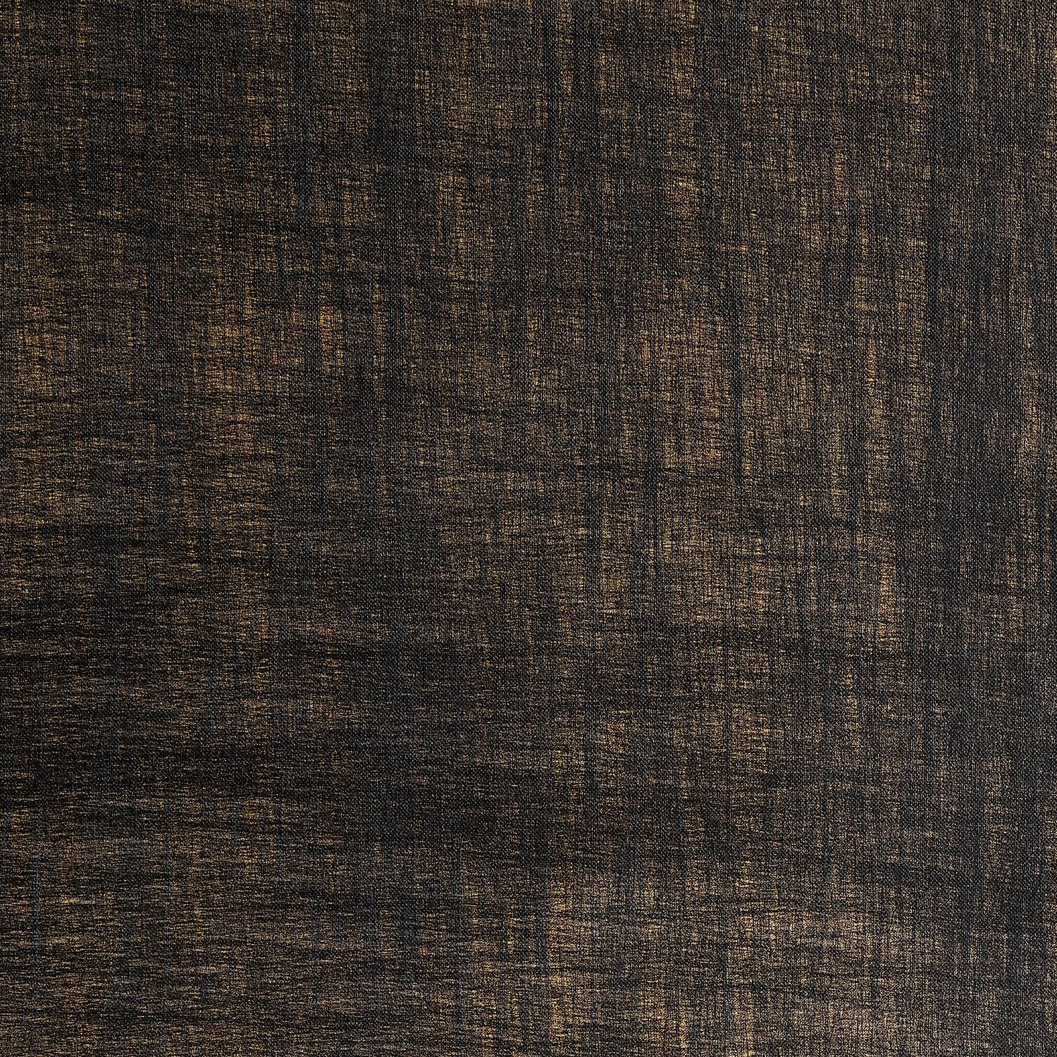 Textured textile wallpaper HEMERA - NOIR DE LUNE black with gold