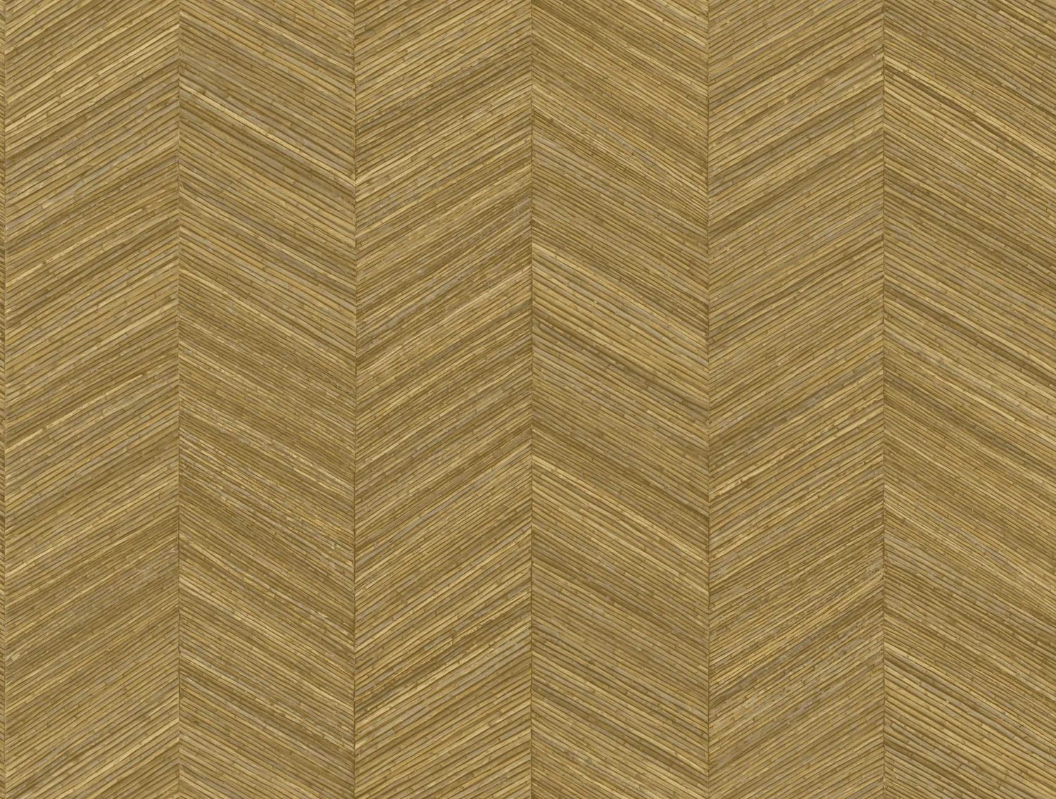 Herringbone Pattern Wallpaper OCOTEA - Honey OCRE
