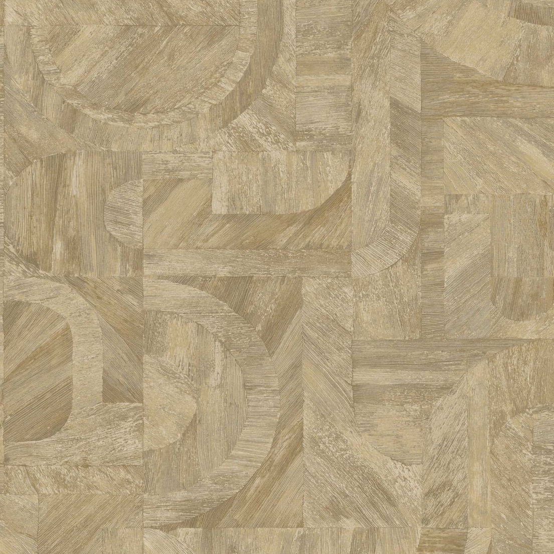 Wallpaper with a pattern inspired by the intarsia technique INTARSIA - SAND TRAVERTINE