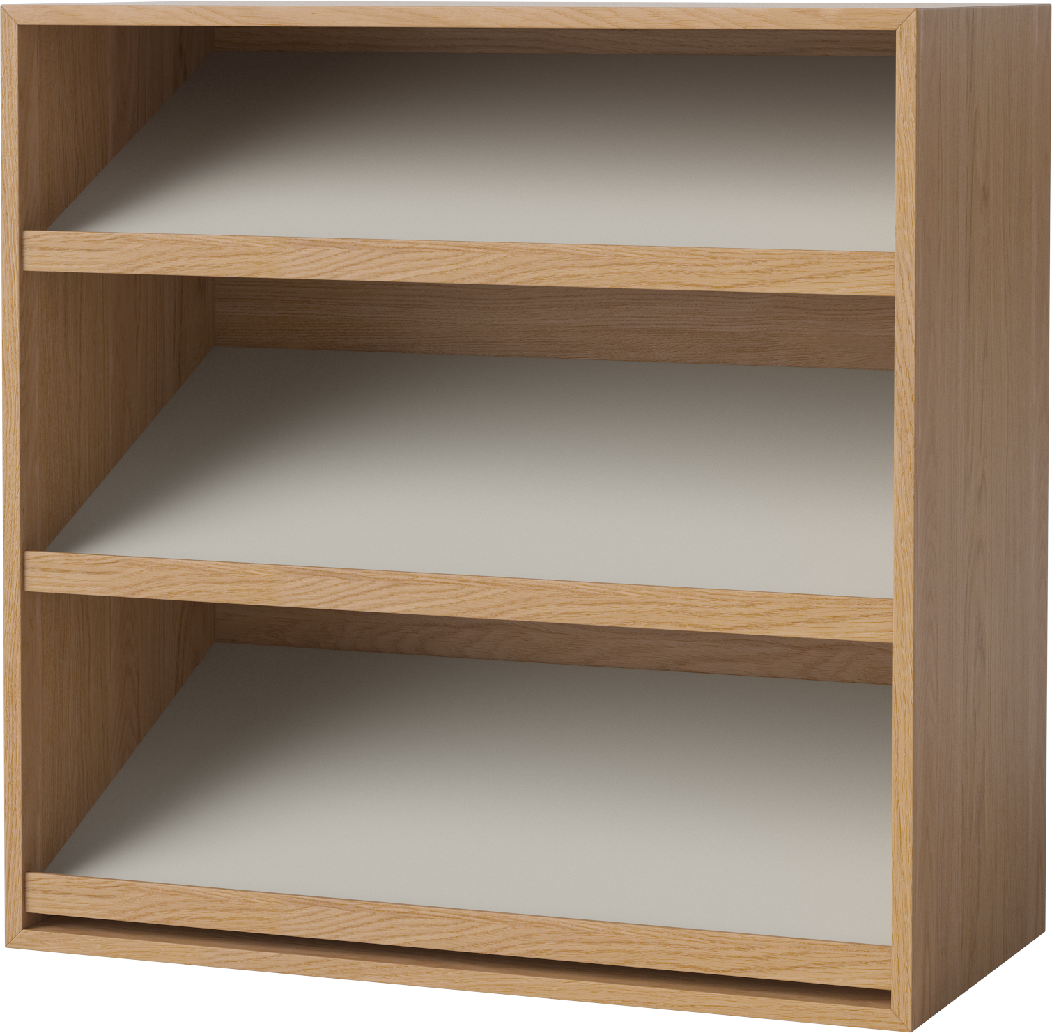 Shoe shelf case oak veneer