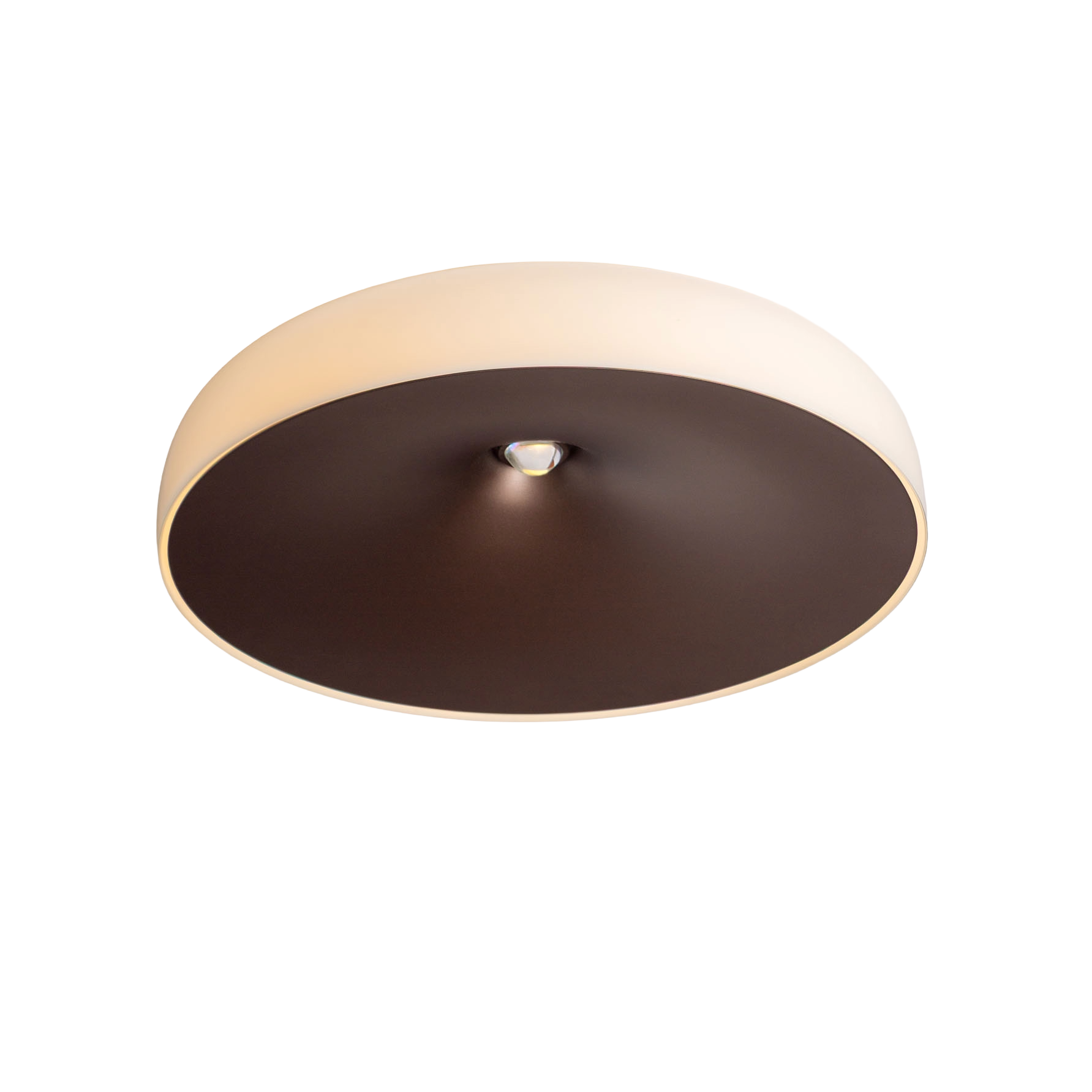 Deckenlampe CHET-B in mattem Braun mit Weiß