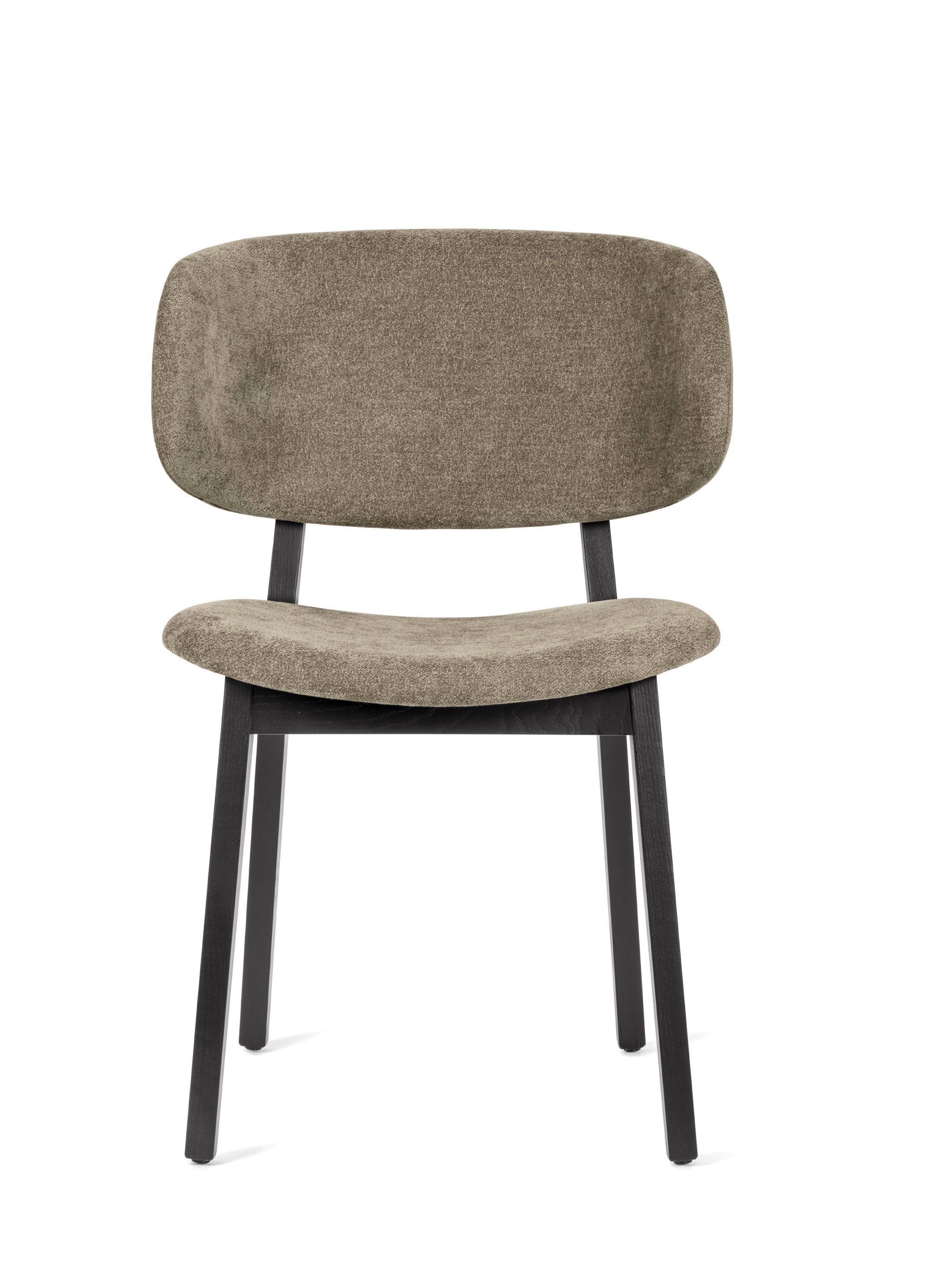 CLAIRE chair in taupe with a black wooden base
