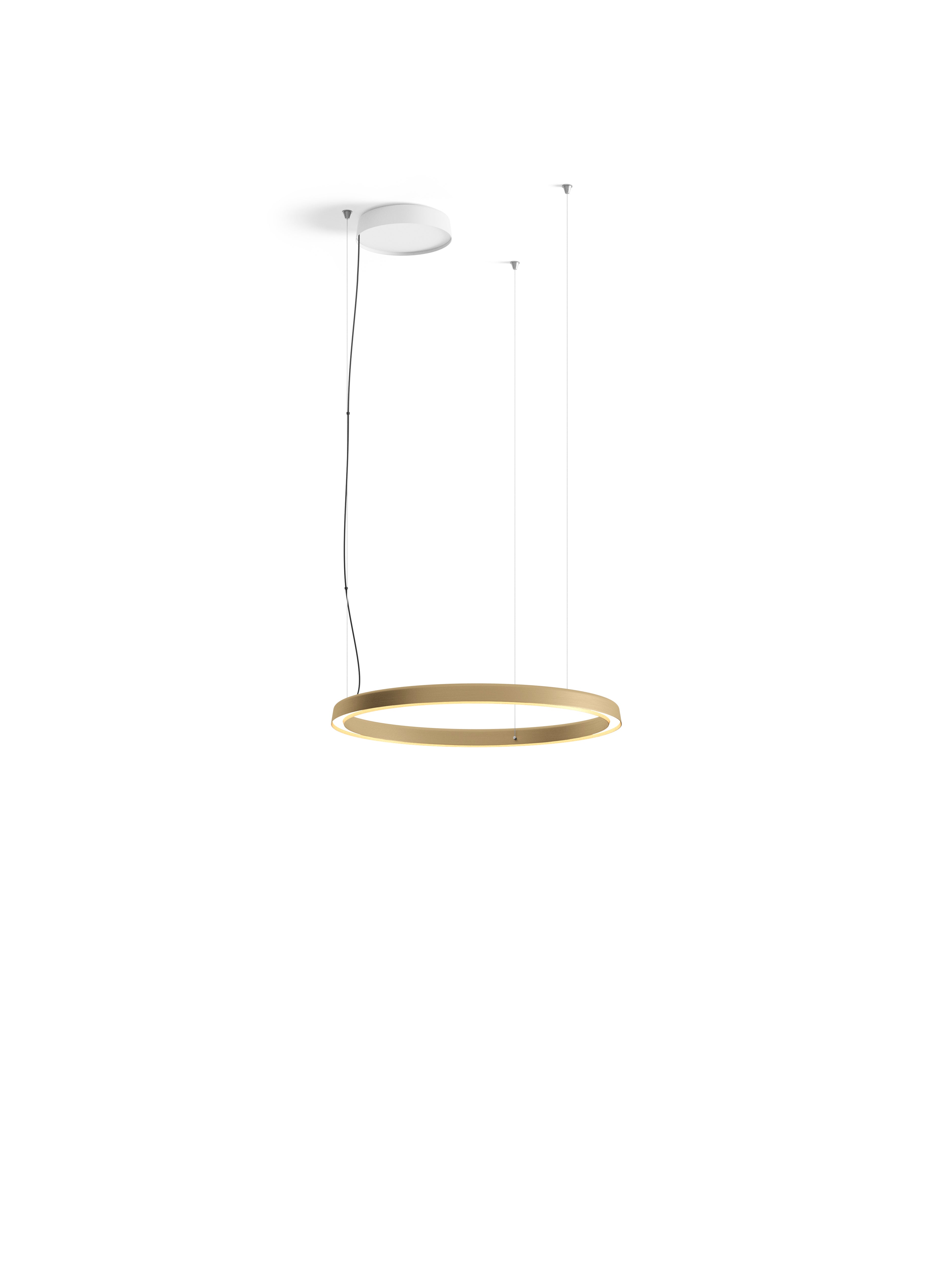 Compendium hanging lamp circle brass