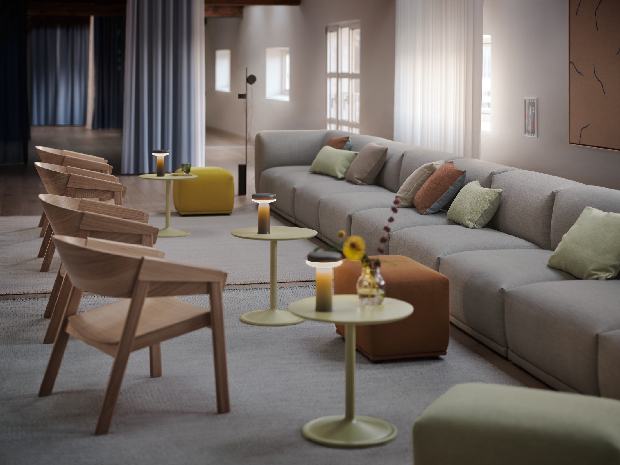 Tragbare Außenlampe EASE taupe