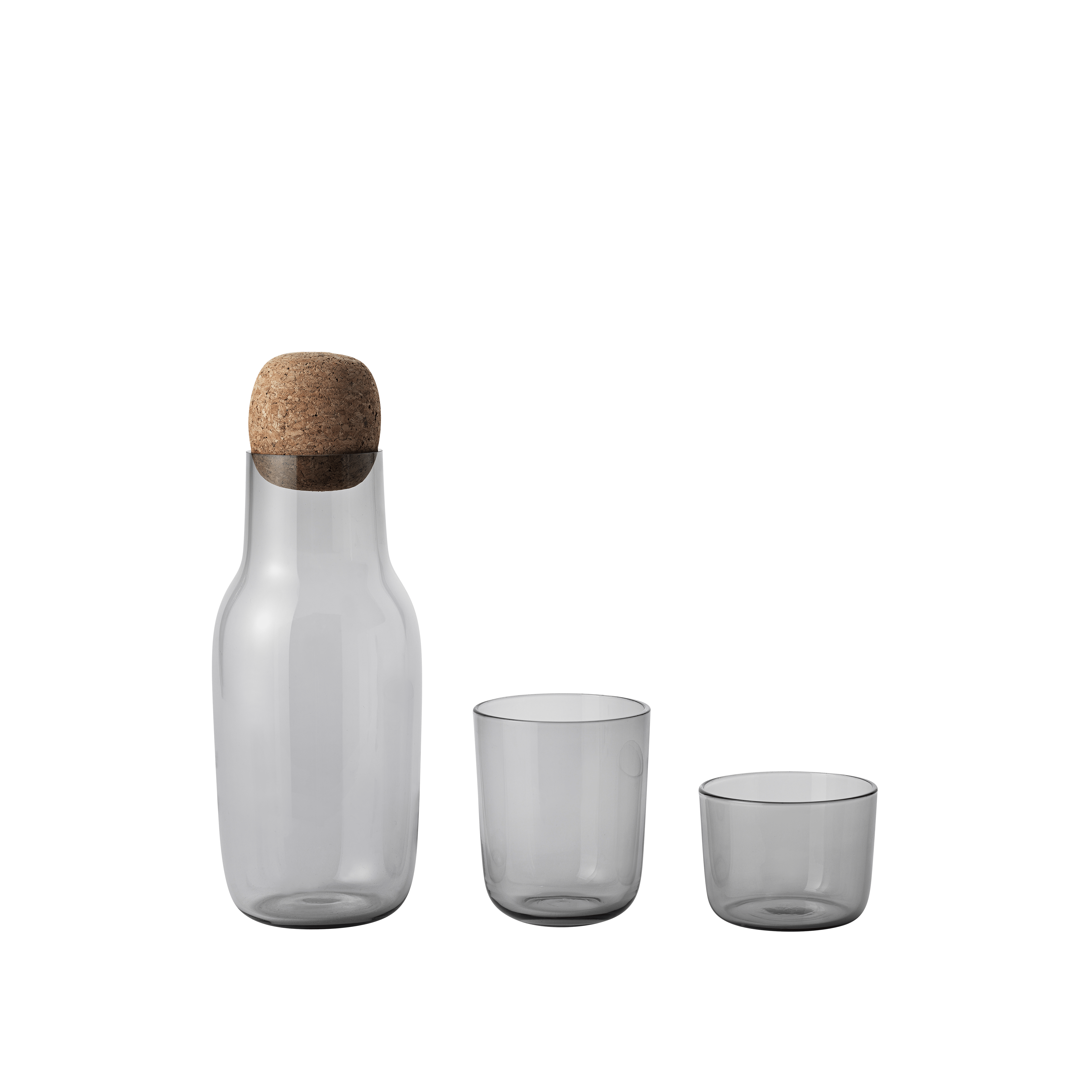 Karafka CORKY aus rauchigem Glas