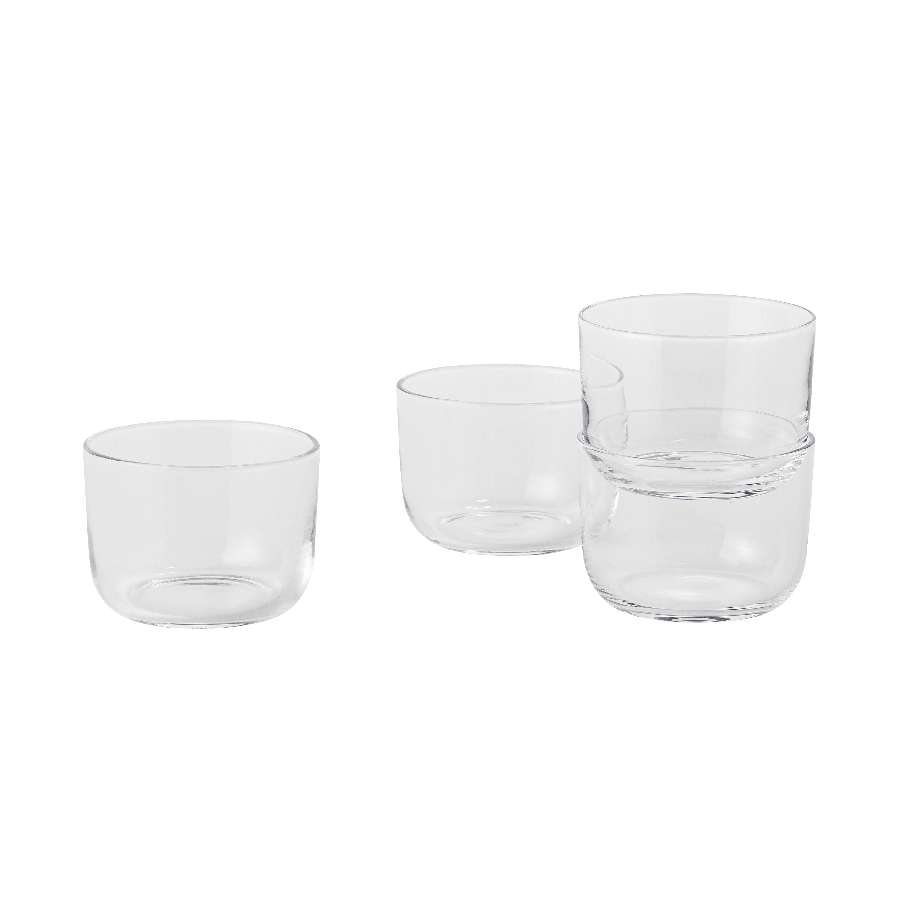 Set von Gläsern CORKY aus transparentem Glas