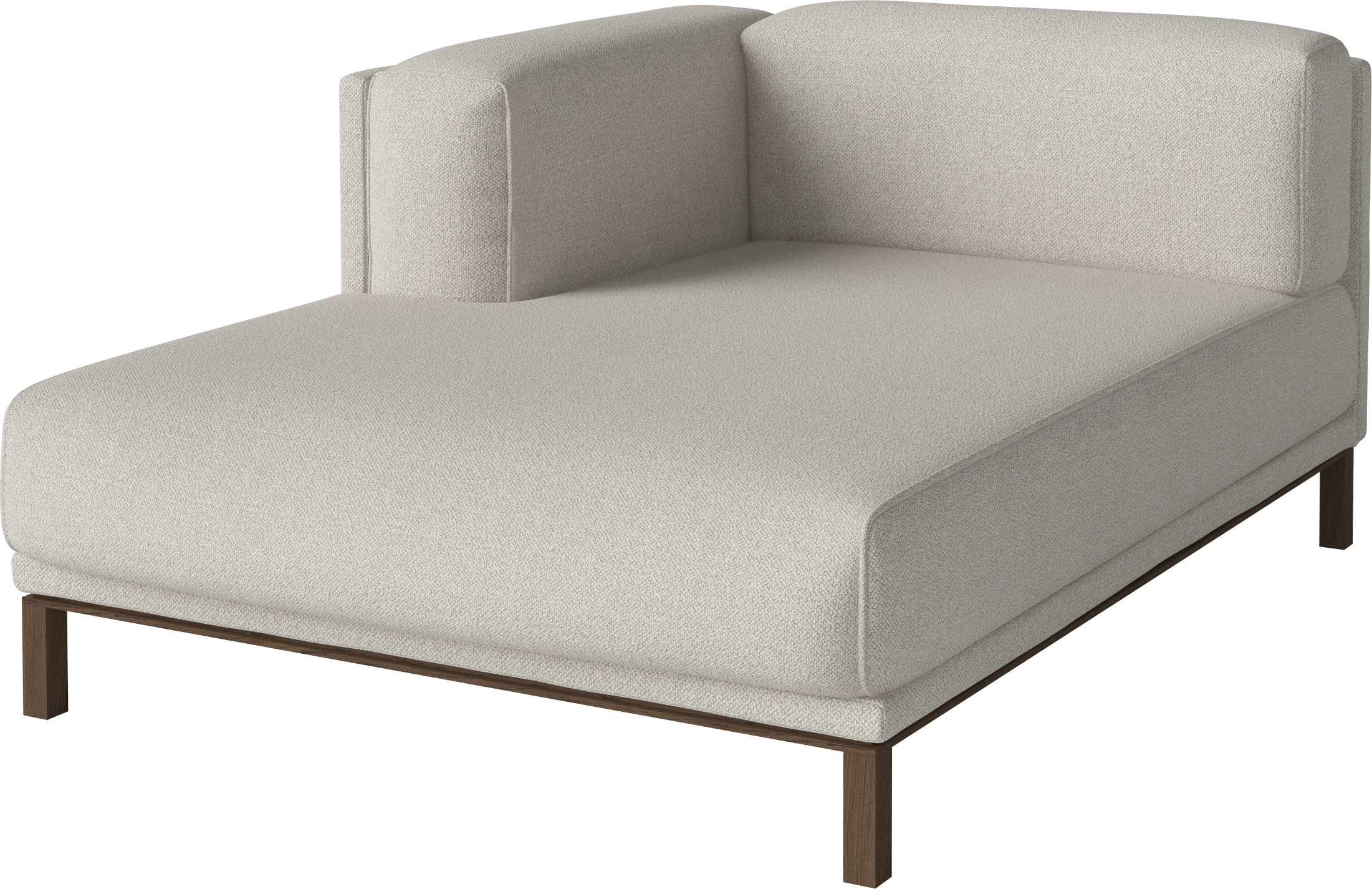 Modulares Sofa gemütlich -links -gehandelte Chaise -Sofa mit einer dunklen Basis