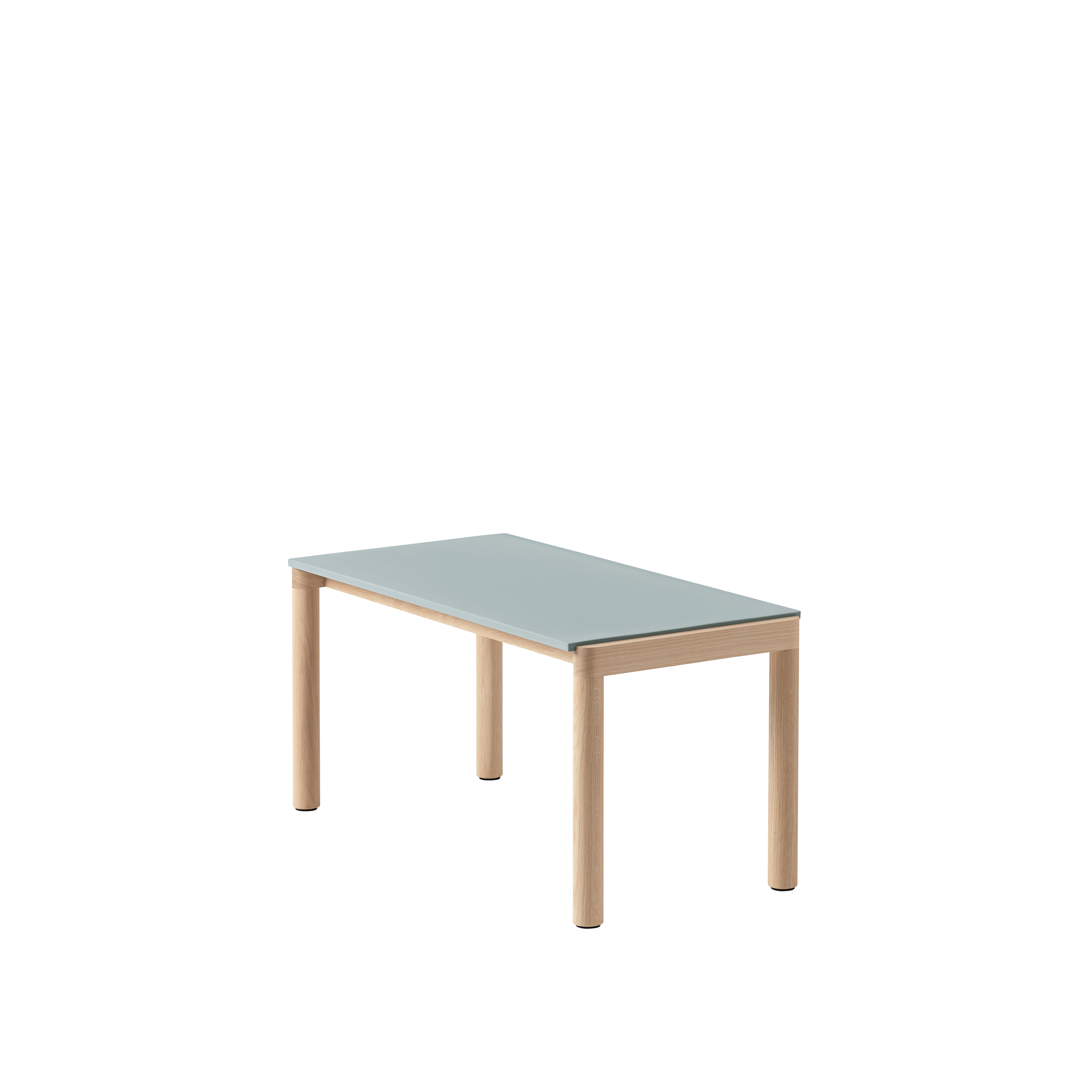COUPLE Blue Coffee Table with Oak Base