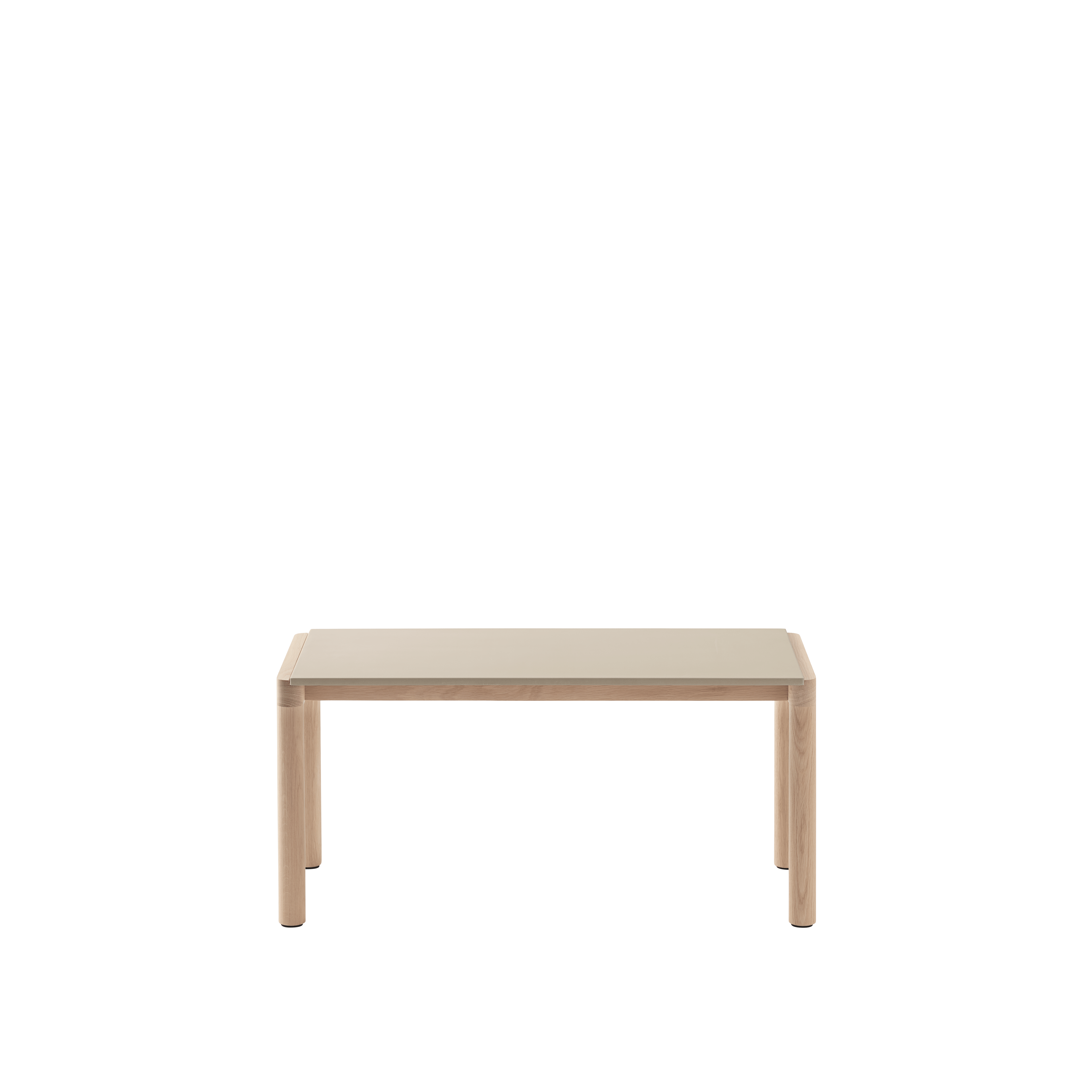 Couple Sand Coffee Table with Oak Base