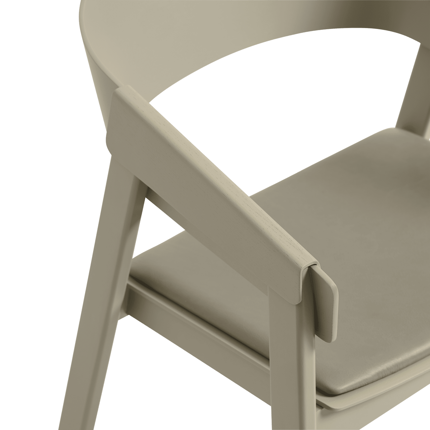 COVER Armstuhl mit personalisierbarer dunkelbeiger Basis