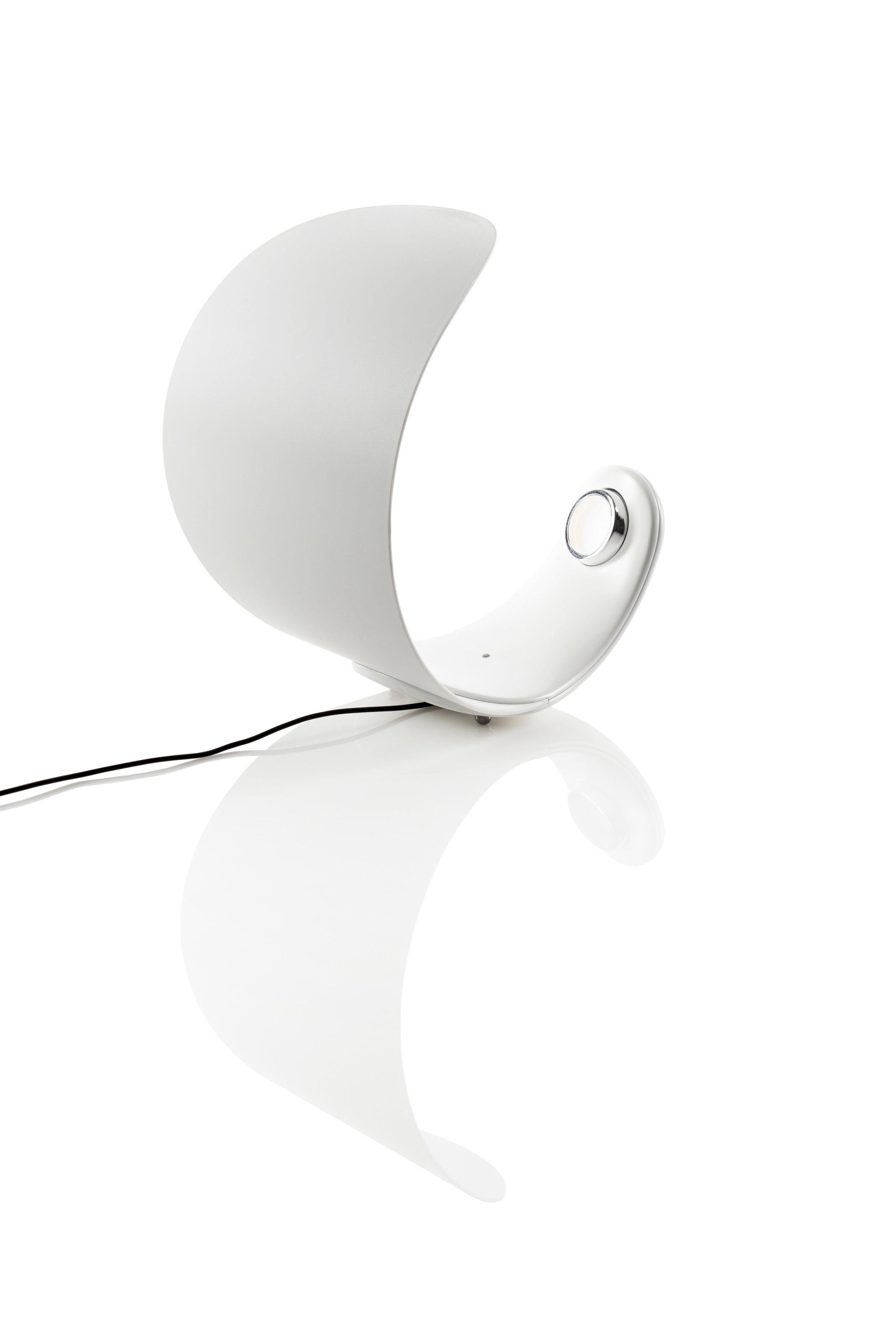 White curl table lamp